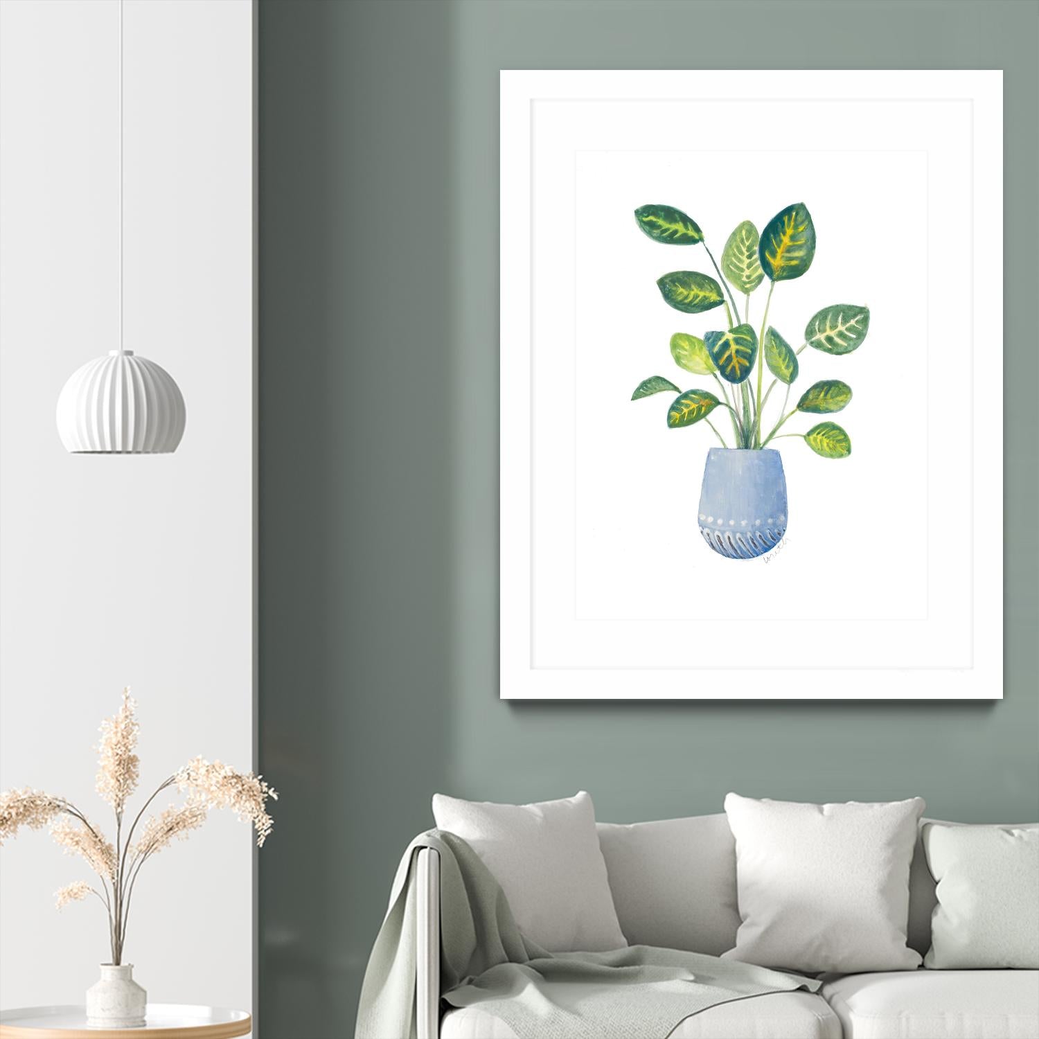 Croton In Blue Pot by Lanie Loreth on GIANT ART - floral southwestern and western