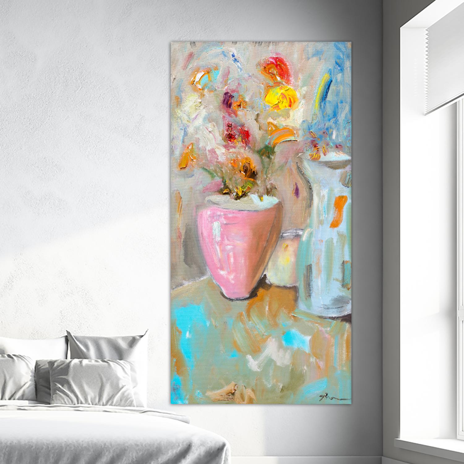 All About the Vase by Bradford Brenner on GIANT ART - muted tones floral & still life