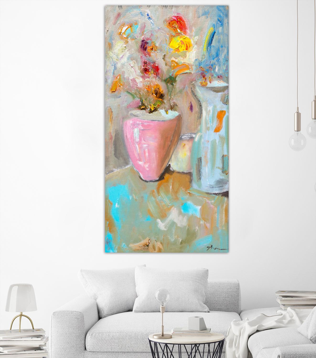 All About the Vase by Bradford Brenner on GIANT ART - muted tones floral & still life