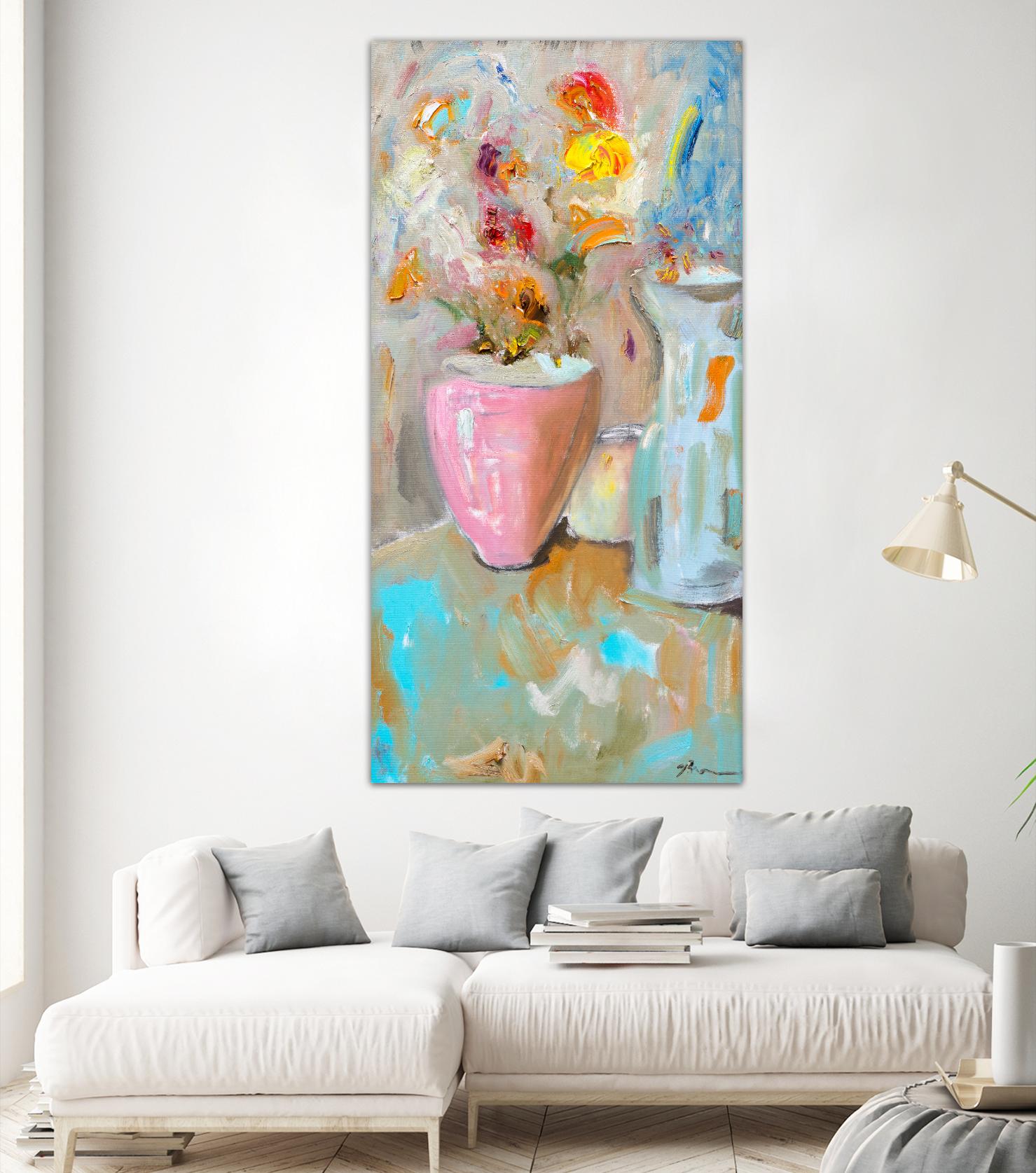 All About the Vase by Bradford Brenner on GIANT ART - muted tones floral & still life