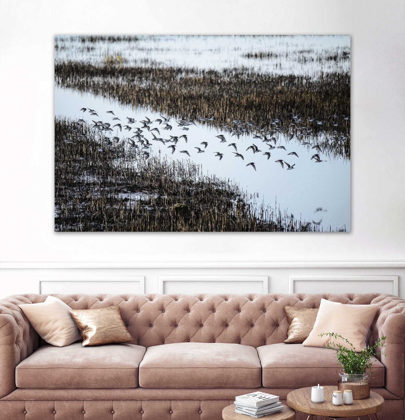 Flock by Nancy Crowell on GIANT ART - blue landscape
