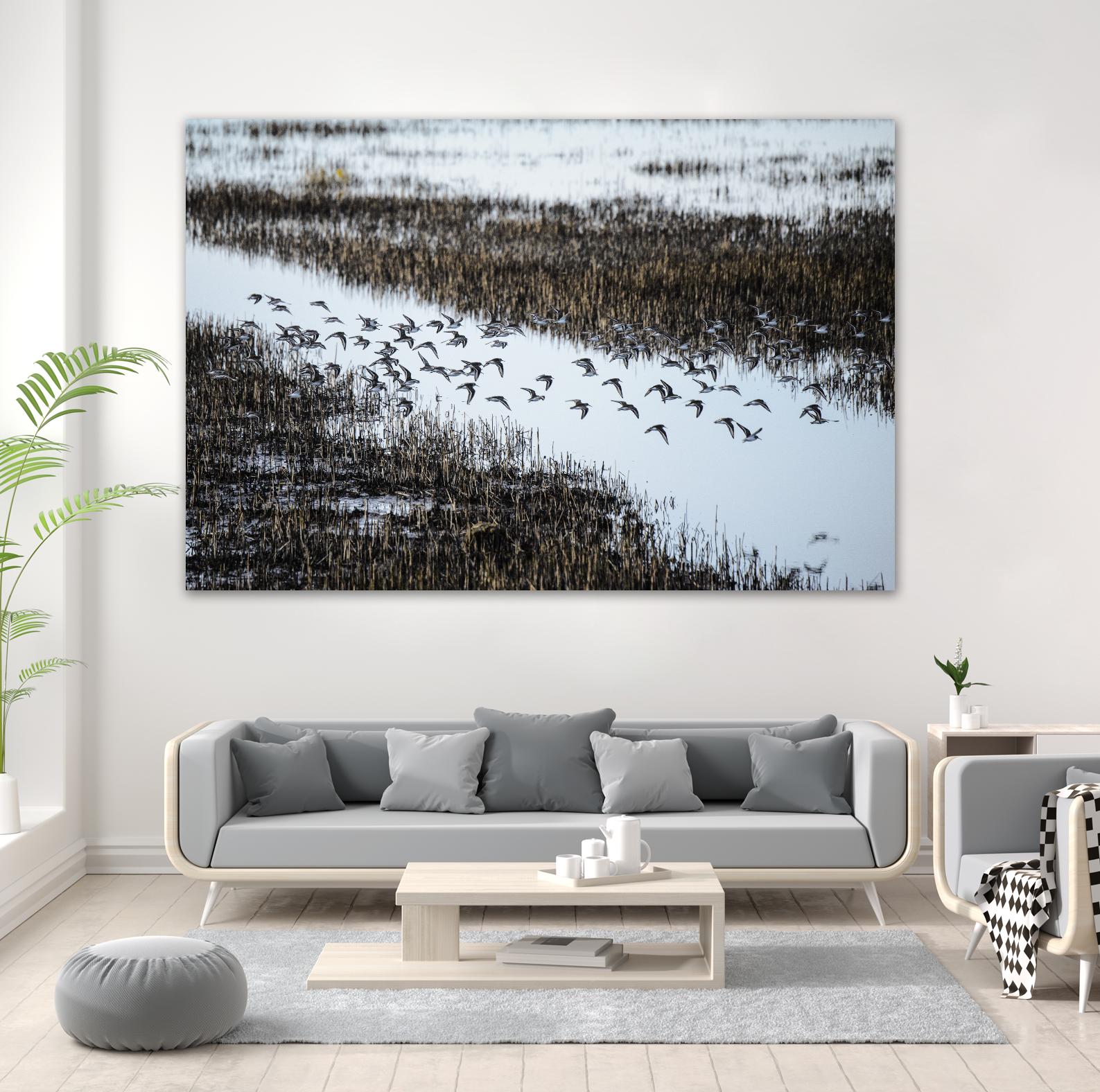 Flock by Nancy Crowell on GIANT ART - blue landscape