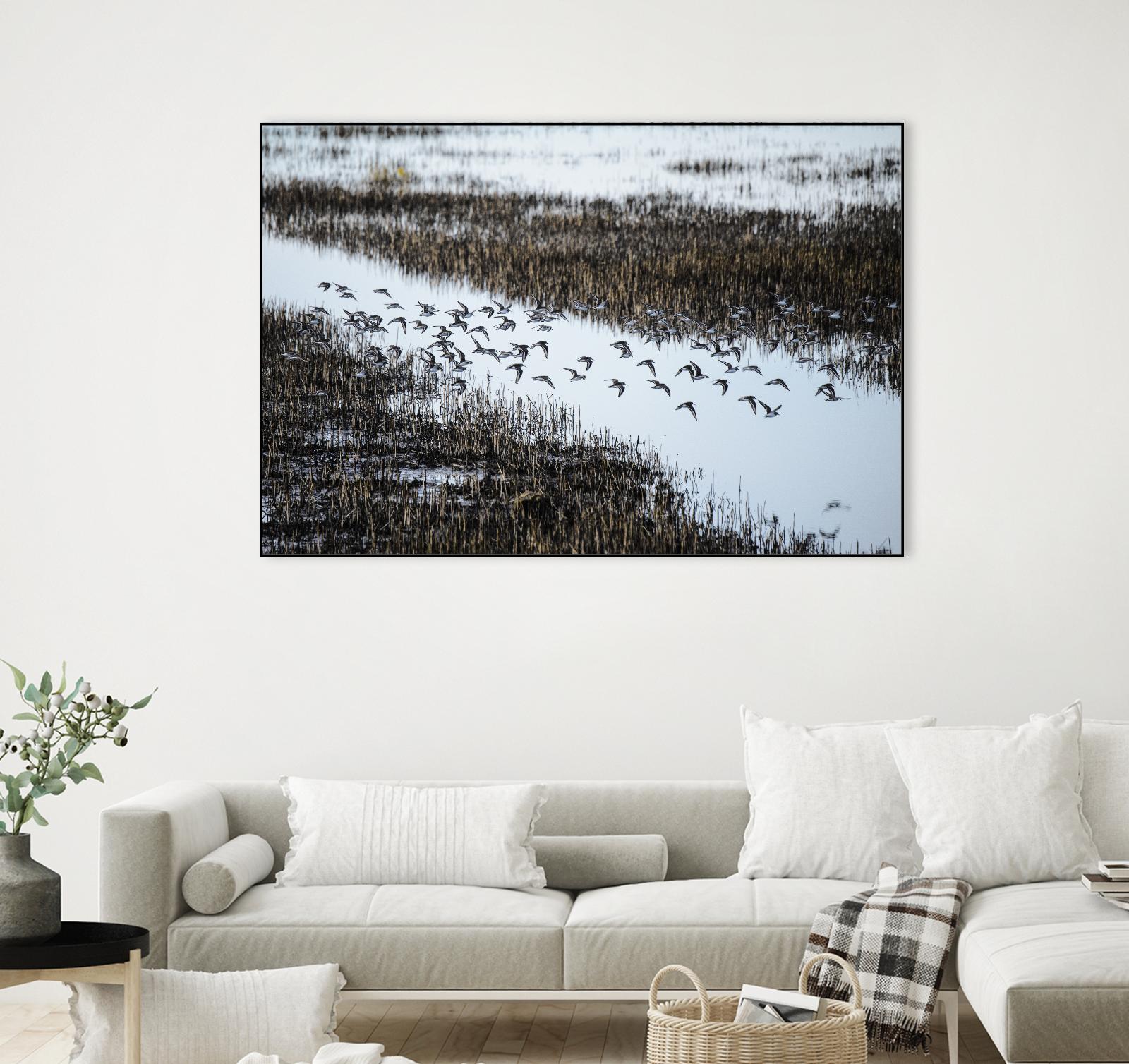 Flock by Nancy Crowell on GIANT ART - blue landscape