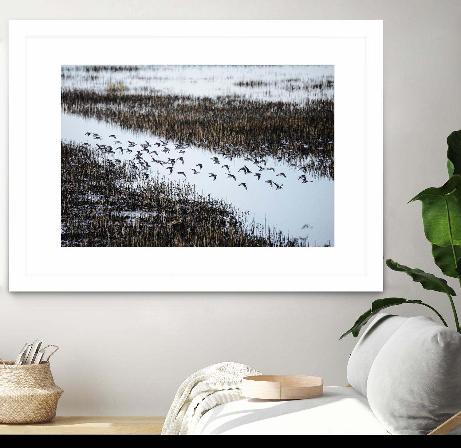 Flock by Nancy Crowell on GIANT ART - blue landscape