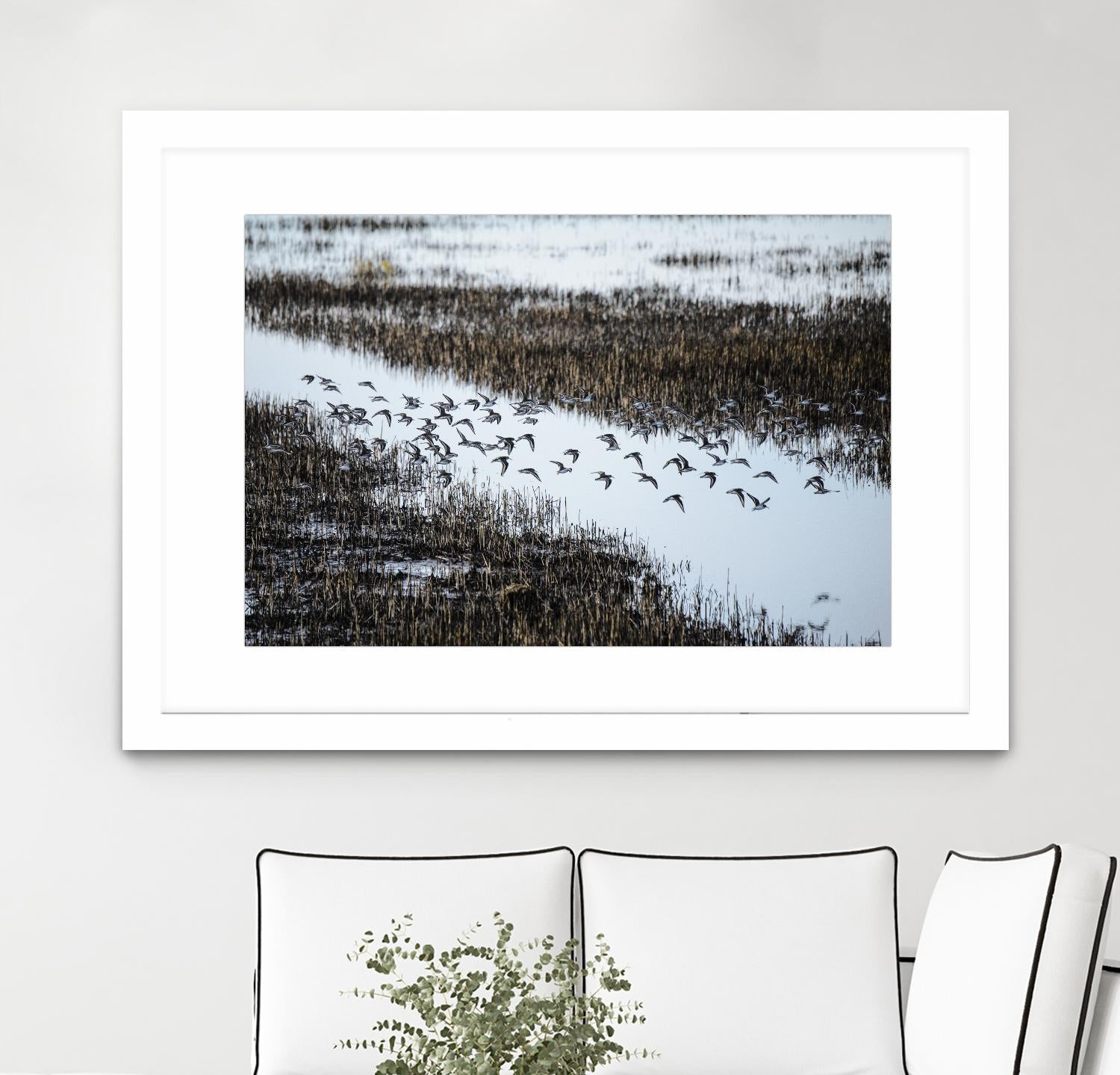 Flock by Nancy Crowell on GIANT ART - blue landscape