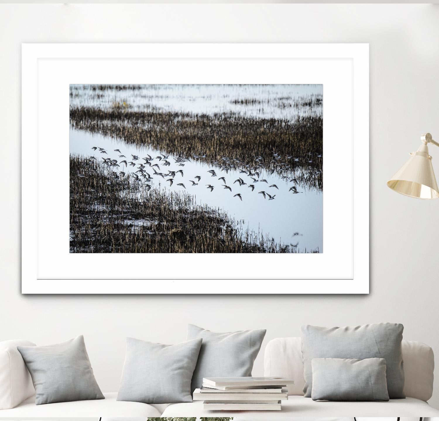 Flock by Nancy Crowell on GIANT ART - blue landscape