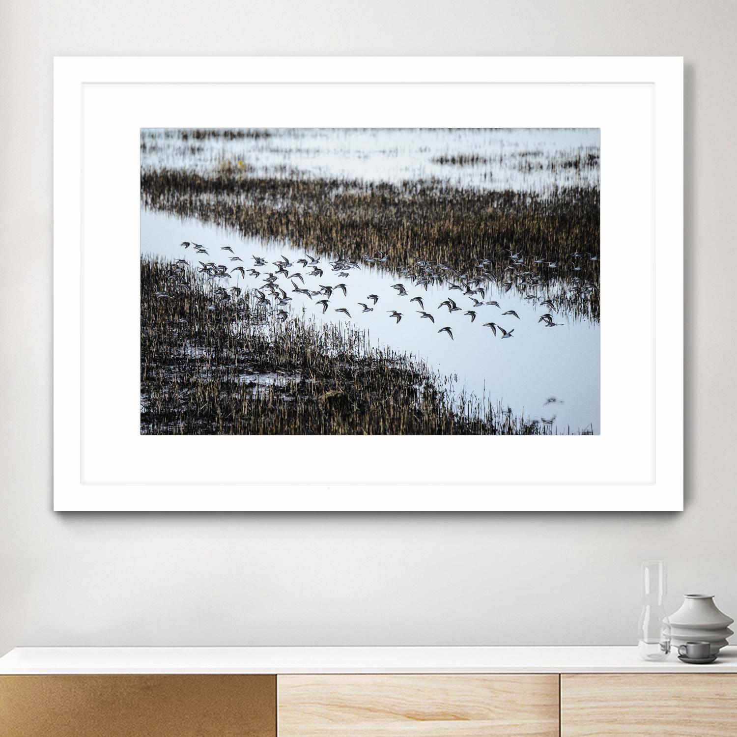 Flock by Nancy Crowell on GIANT ART - blue landscape