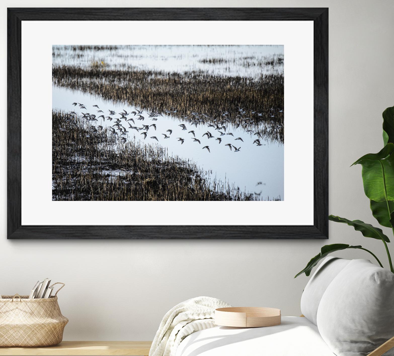 Flock by Nancy Crowell on GIANT ART - blue landscape