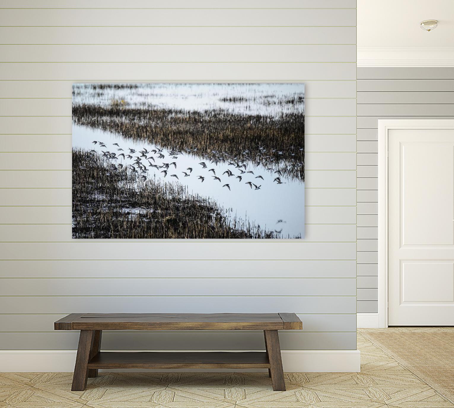 Flock by Nancy Crowell on GIANT ART - blue landscape