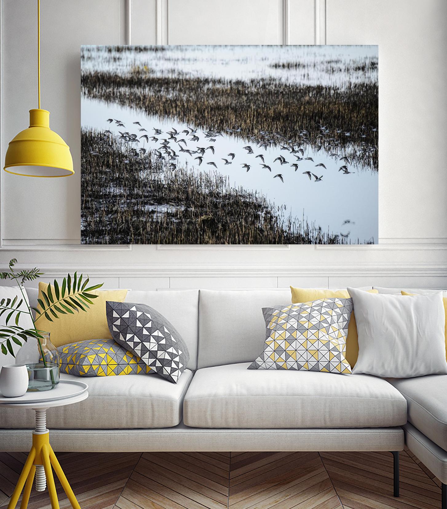 Flock by Nancy Crowell on GIANT ART - blue landscape