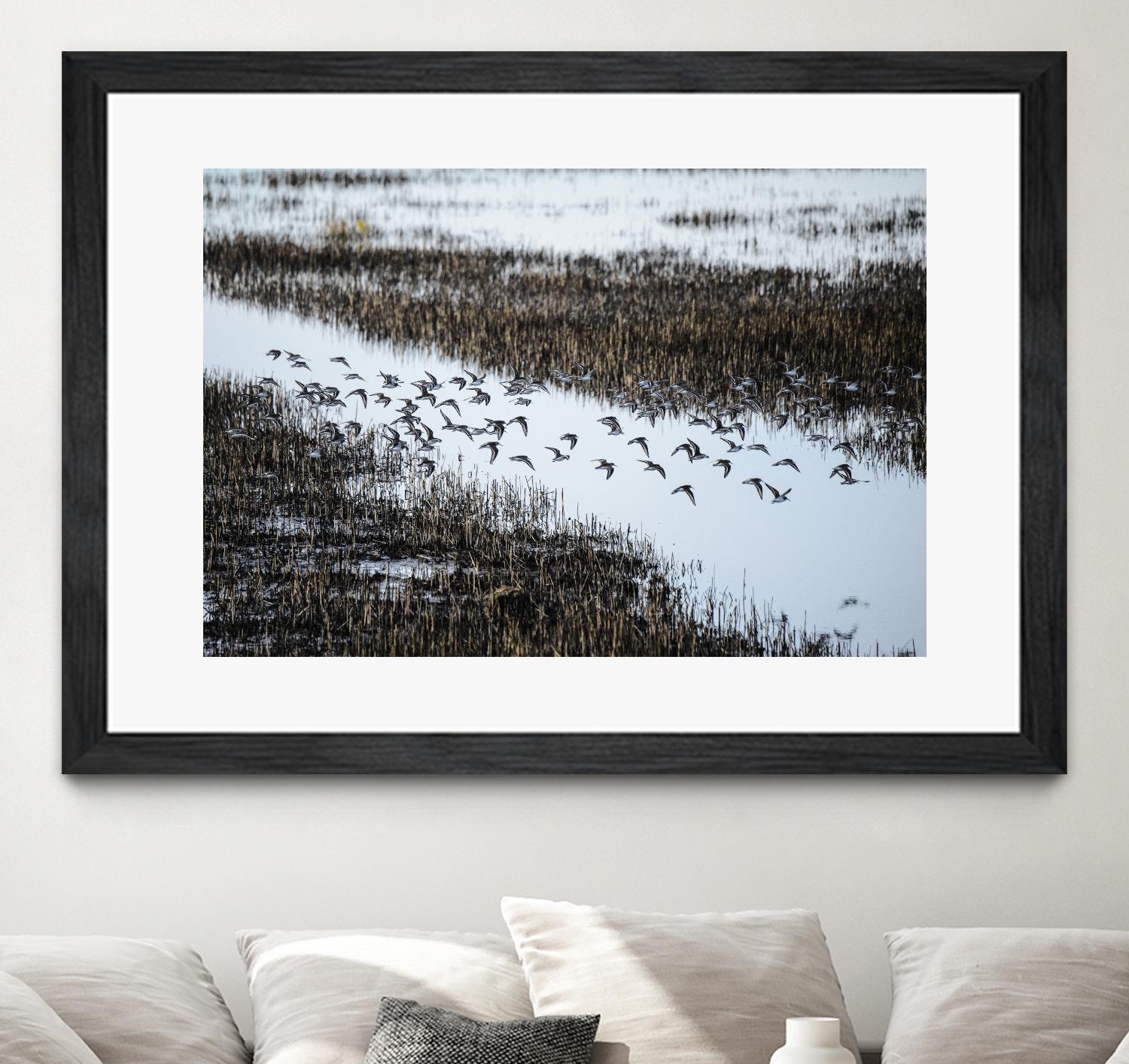 Flock by Nancy Crowell on GIANT ART - blue landscape