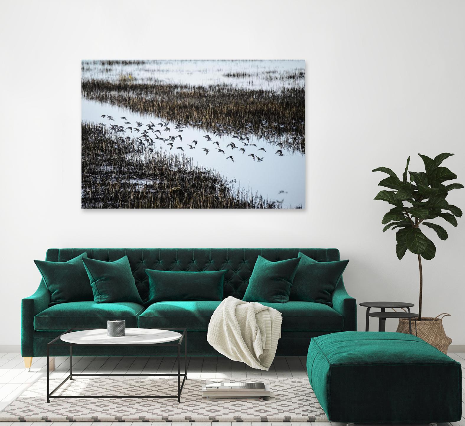 Flock by Nancy Crowell on GIANT ART - blue landscape