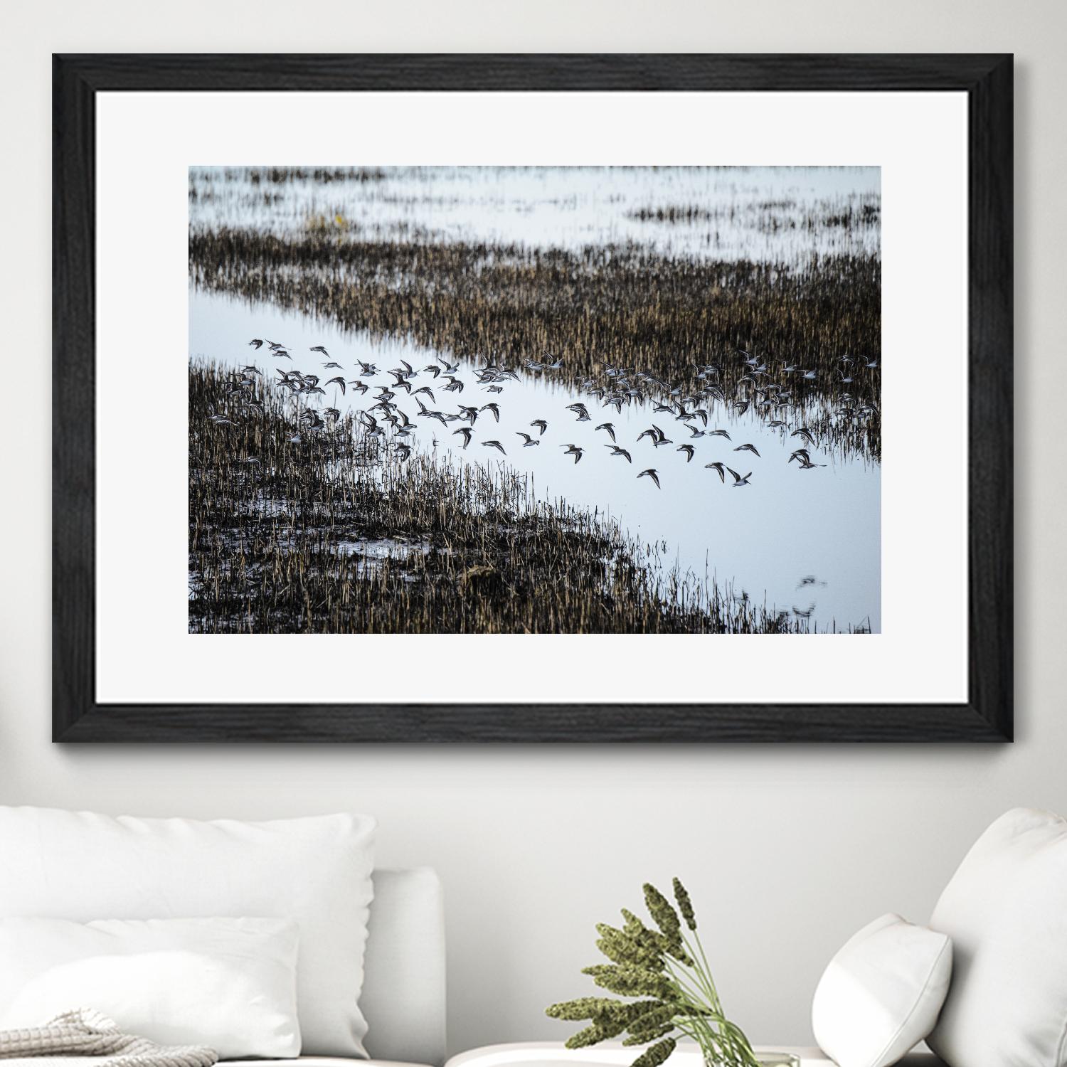 Flock by Nancy Crowell on GIANT ART - blue landscape