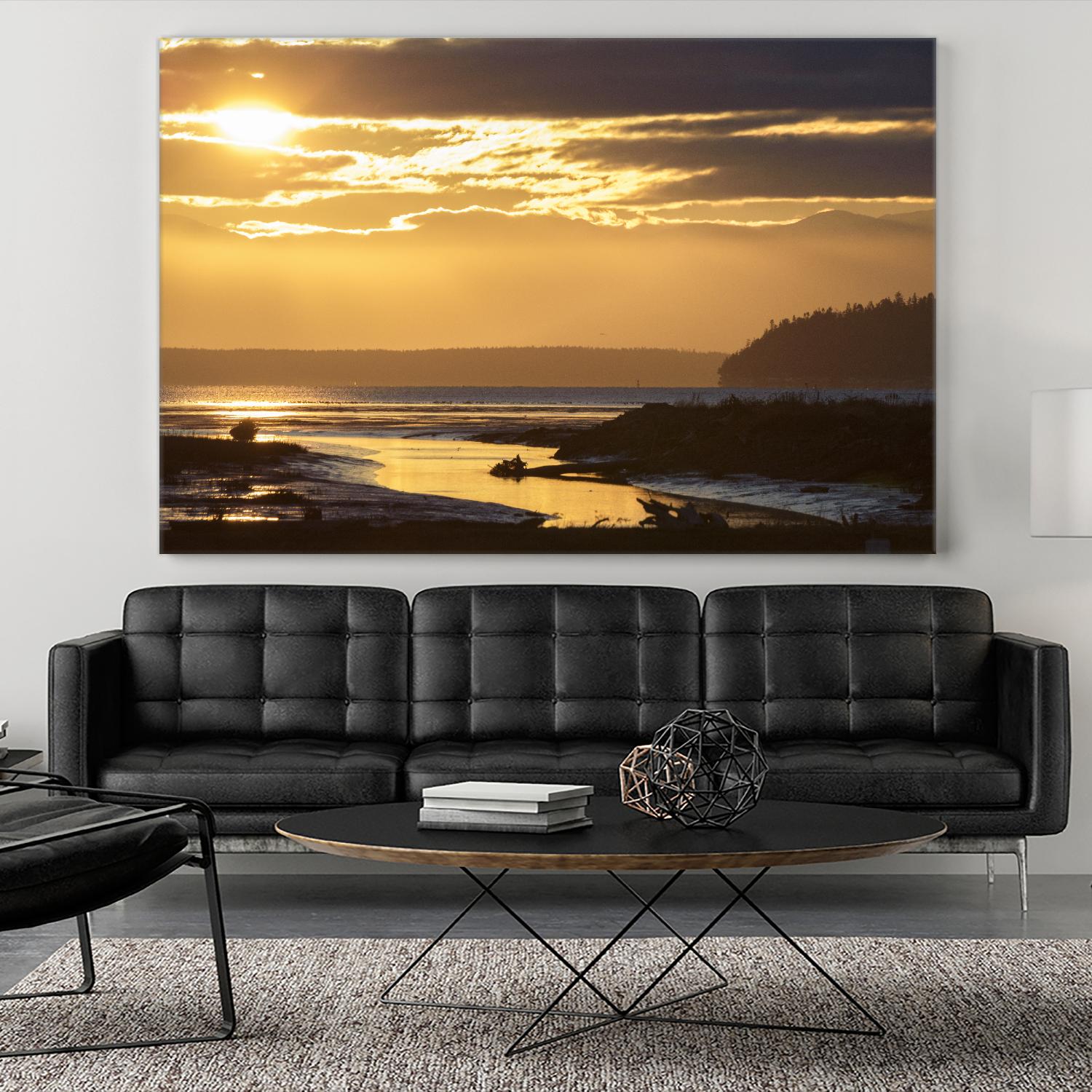 Warm Glow II by Nancy Crowell on GIANT ART - beige landscape