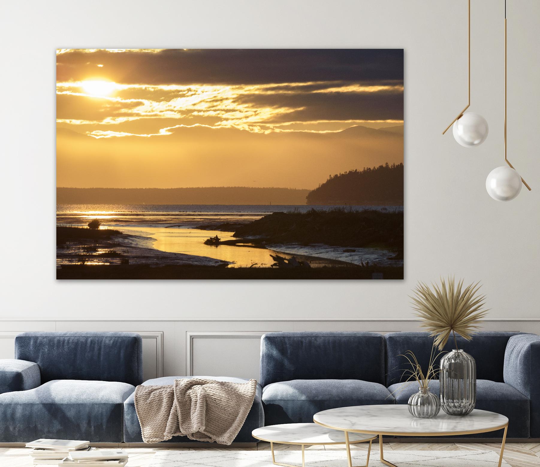 Warm Glow II by Nancy Crowell on GIANT ART - beige landscape
