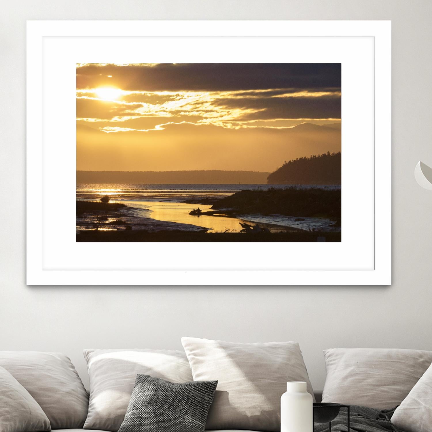 Warm Glow II by Nancy Crowell on GIANT ART - beige landscape