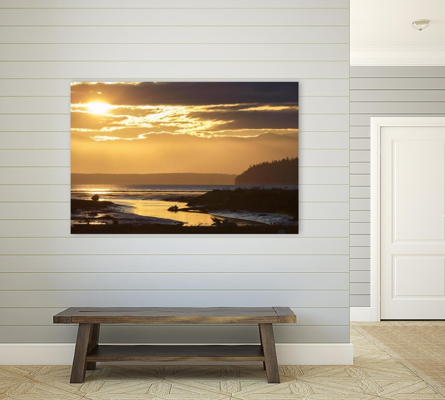Warm Glow II by Nancy Crowell on GIANT ART - beige landscape