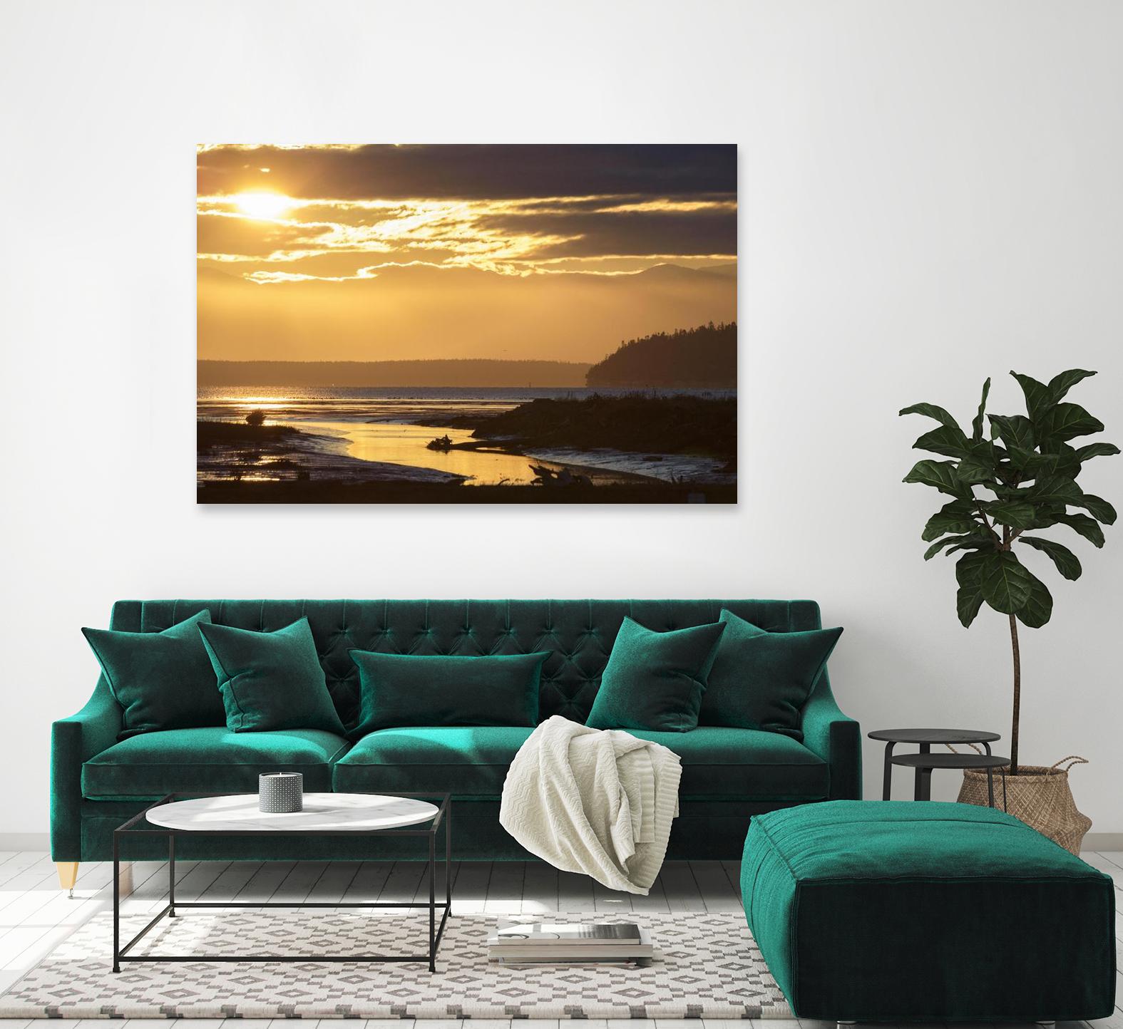 Warm Glow II by Nancy Crowell on GIANT ART - beige landscape