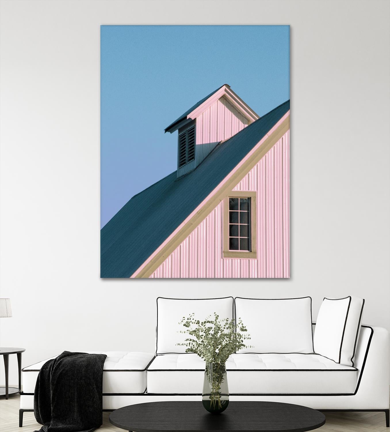 Pastoral Pink by Nancy Crowell on GIANT ART - pink rustic scenes