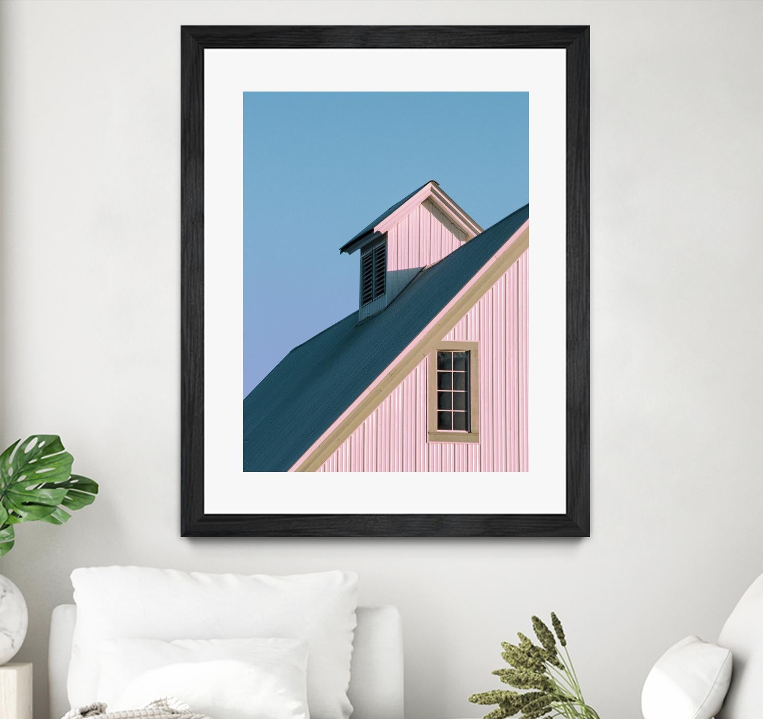 Pastoral Pink by Nancy Crowell on GIANT ART - pink rustic scenes