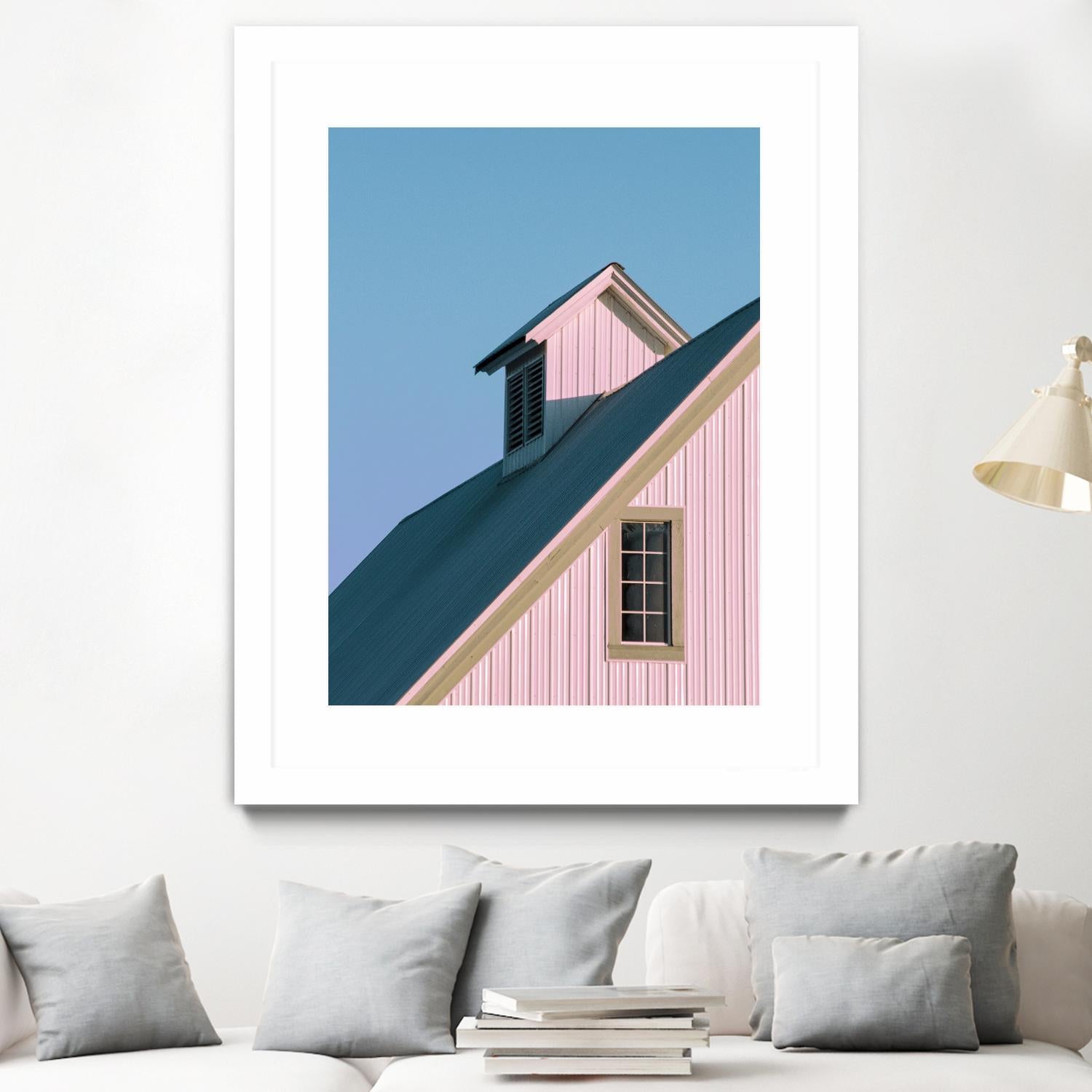 Pastoral Pink by Nancy Crowell on GIANT ART - pink rustic scenes