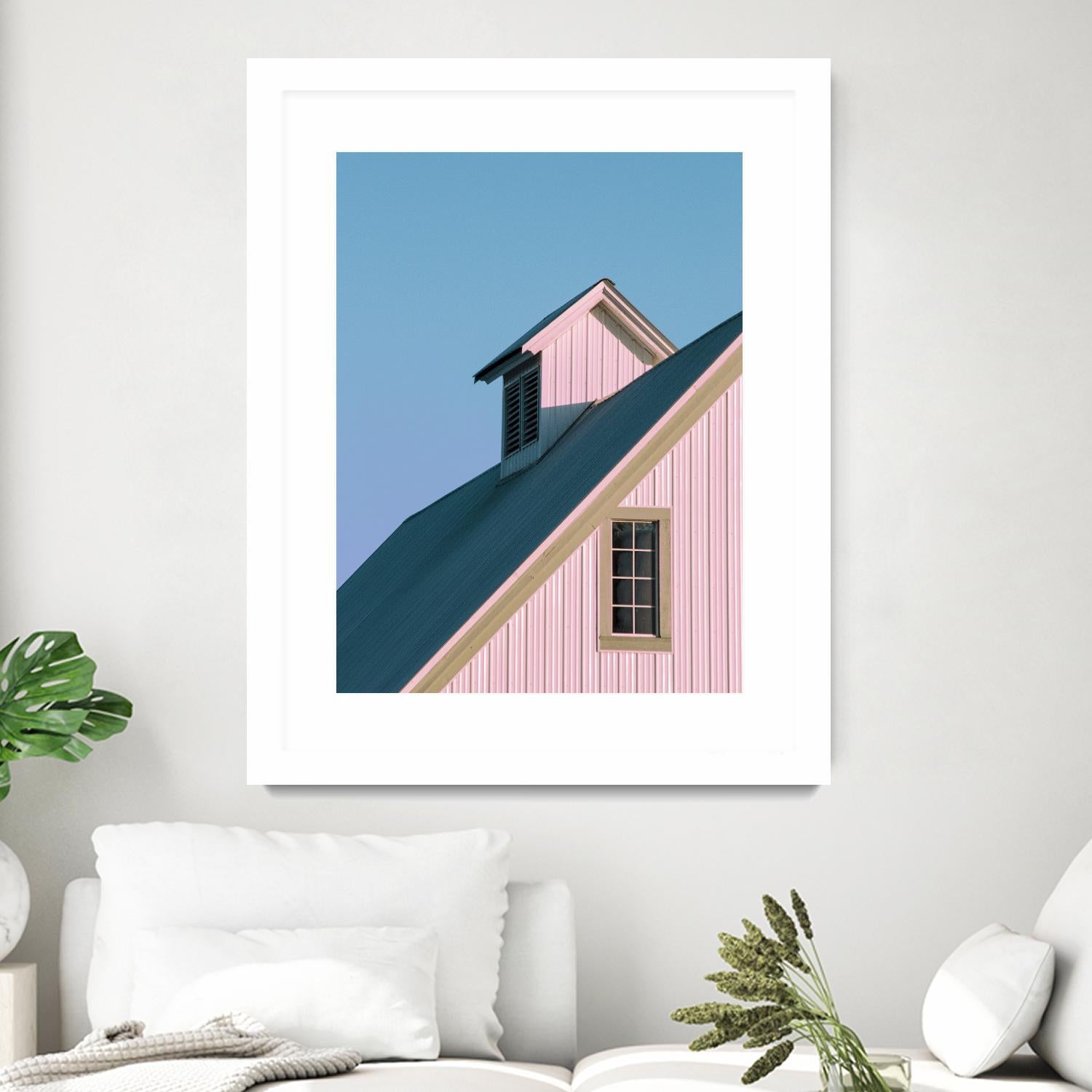 Pastoral Pink by Nancy Crowell on GIANT ART - pink rustic scenes