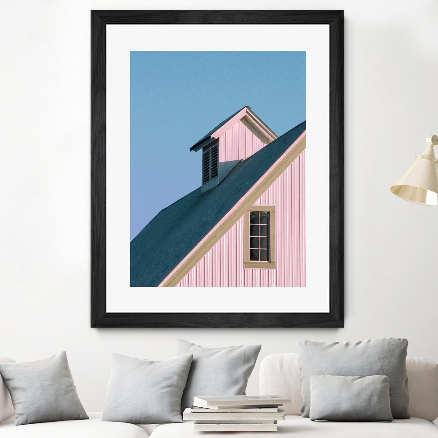 Pastoral Pink by Nancy Crowell on GIANT ART - pink rustic scenes
