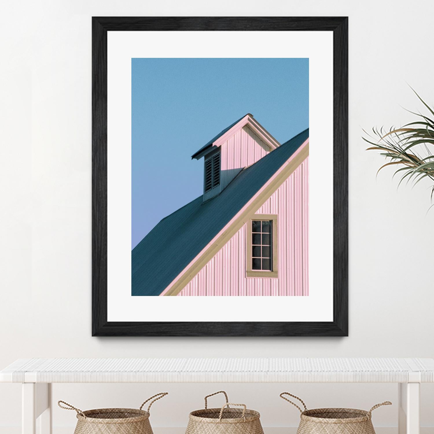 Pastoral Pink by Nancy Crowell on GIANT ART - pink rustic scenes