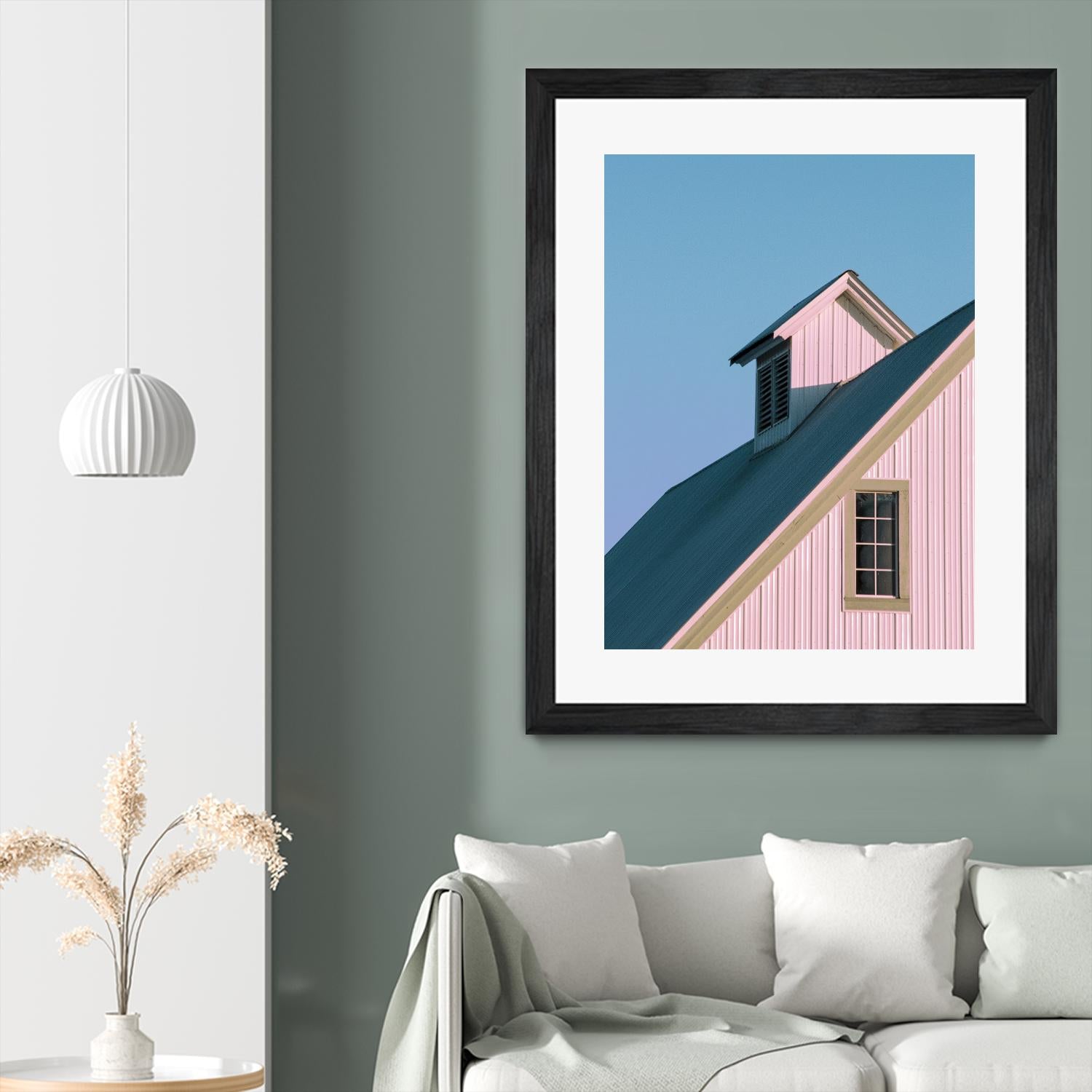 Pastoral Pink by Nancy Crowell on GIANT ART - pink rustic scenes
