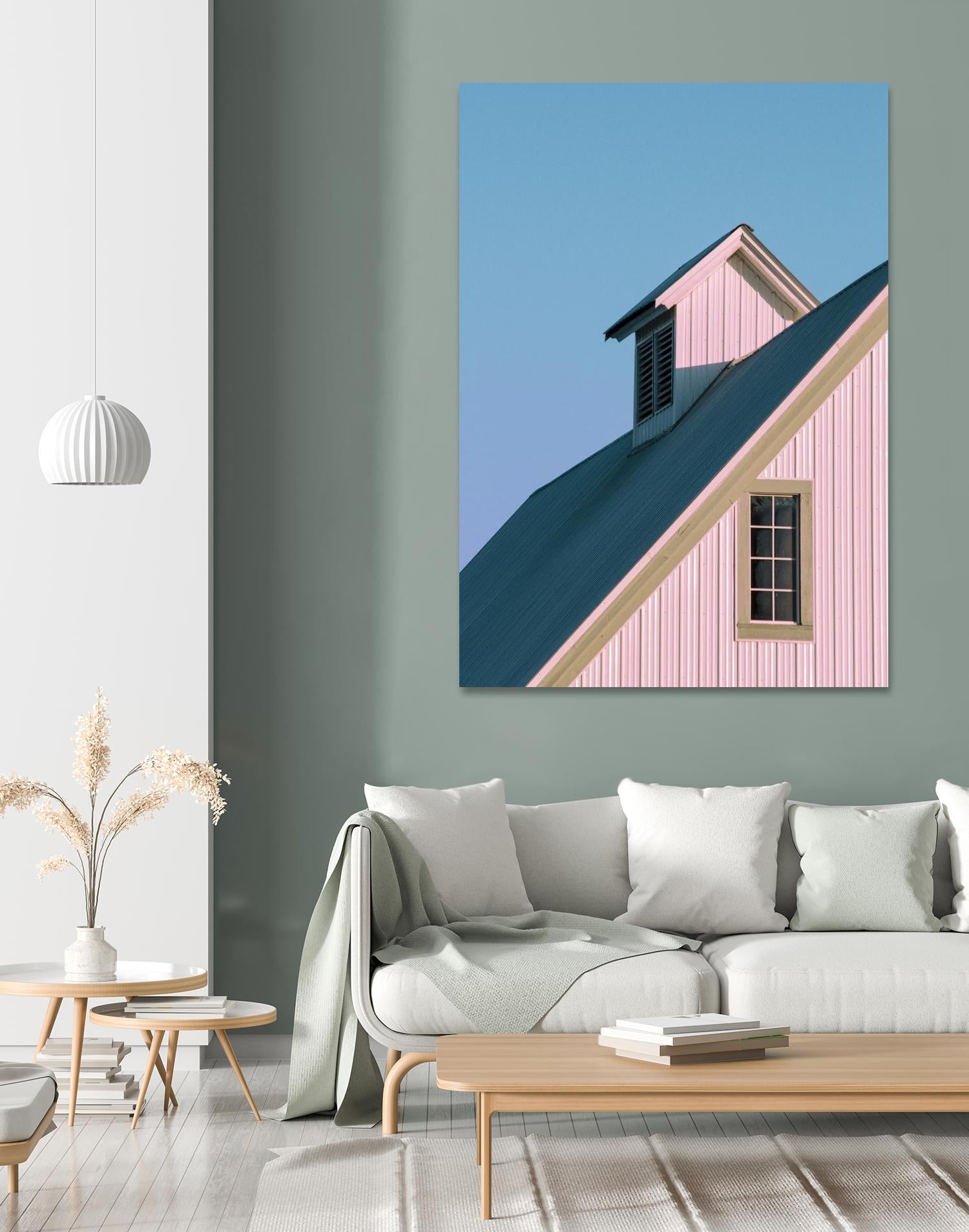 Pastoral Pink by Nancy Crowell on GIANT ART - pink rustic scenes