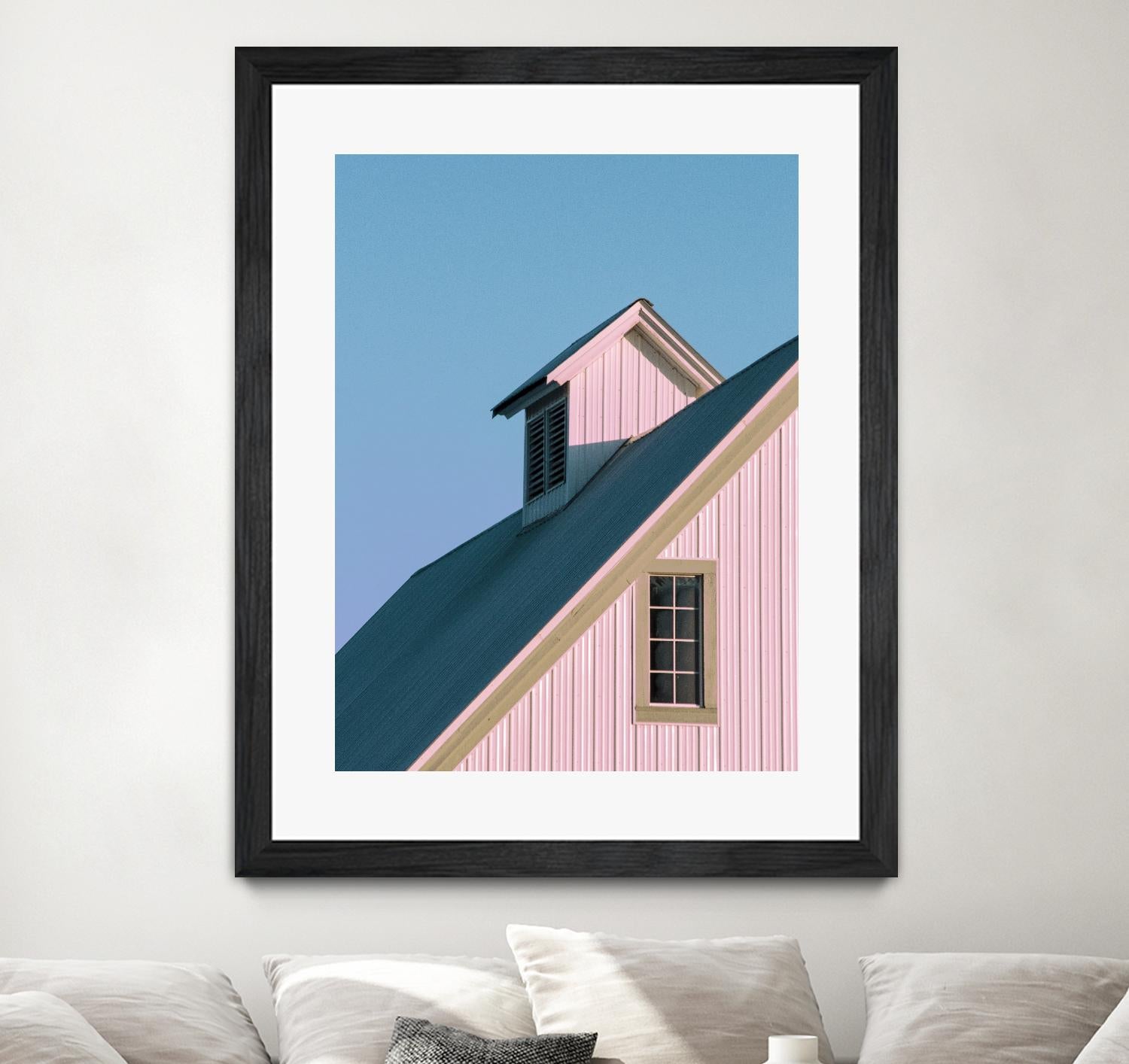 Pastoral Pink by Nancy Crowell on GIANT ART - pink rustic scenes