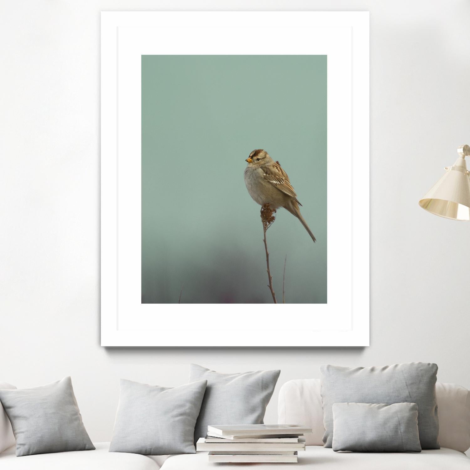 Perch by Nancy Crowell on GIANT ART - greens birds