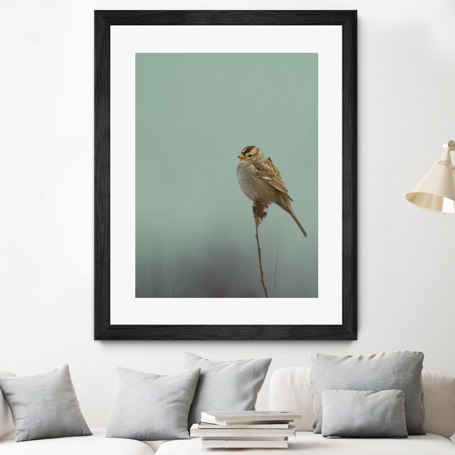 Perch by Nancy Crowell on GIANT ART - greens birds