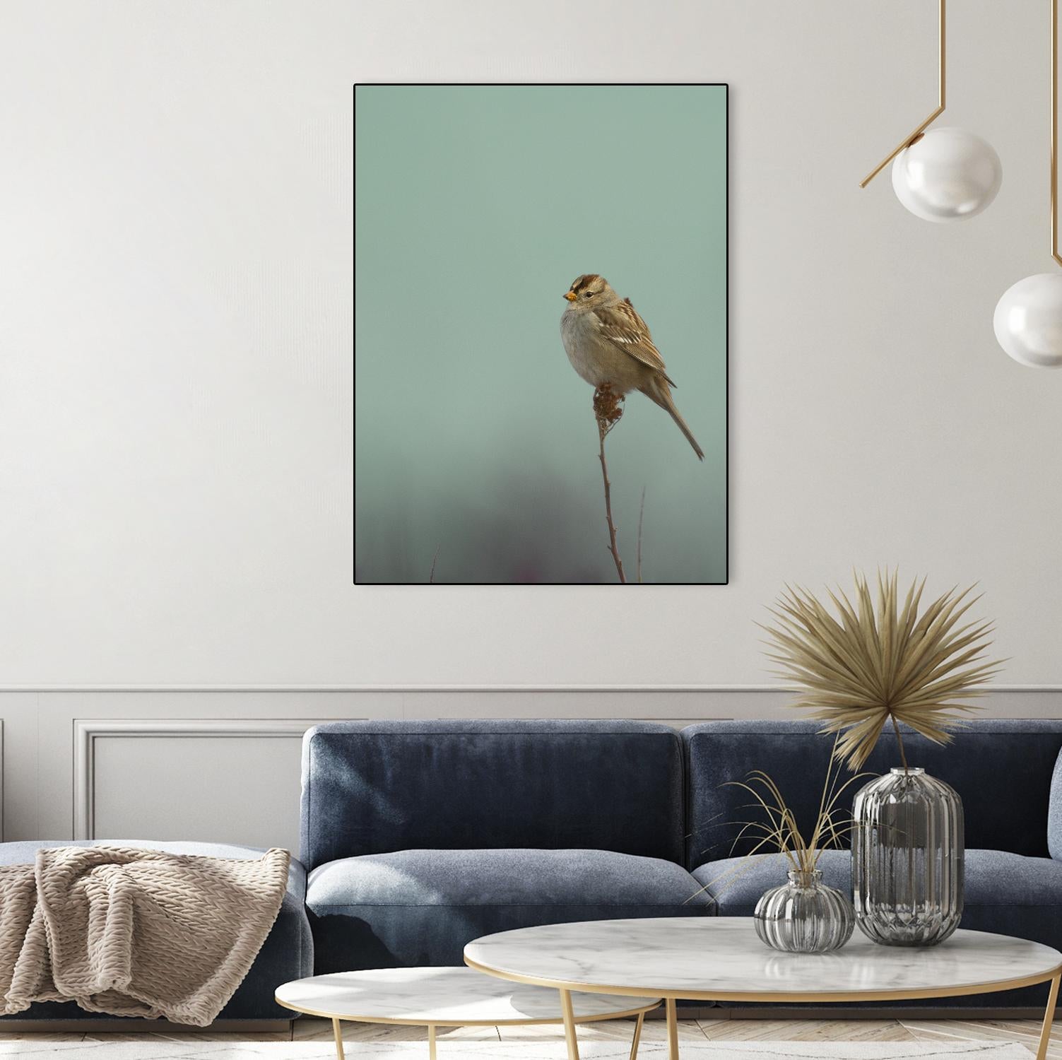 Perch by Nancy Crowell on GIANT ART - greens birds