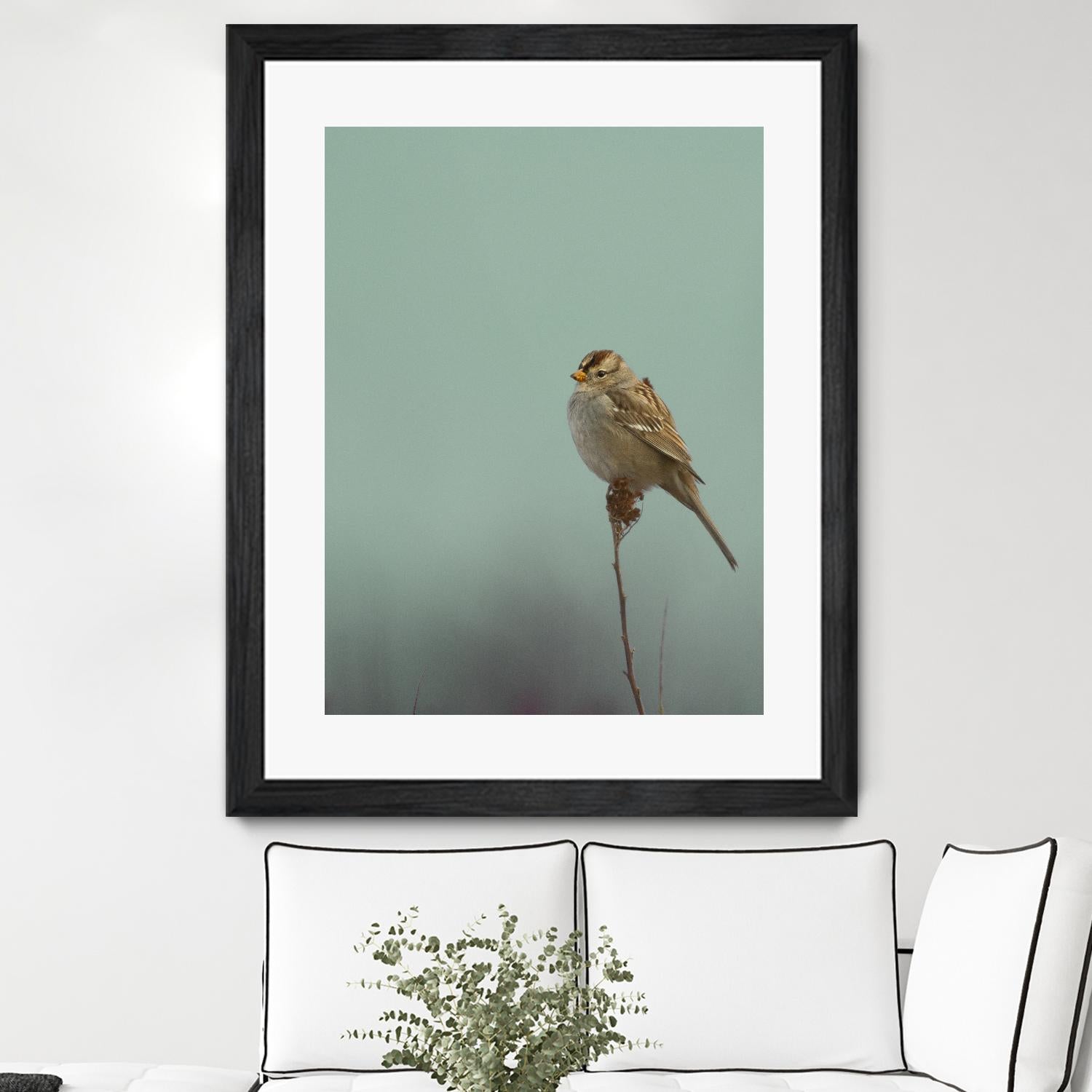 Perch by Nancy Crowell on GIANT ART - greens birds