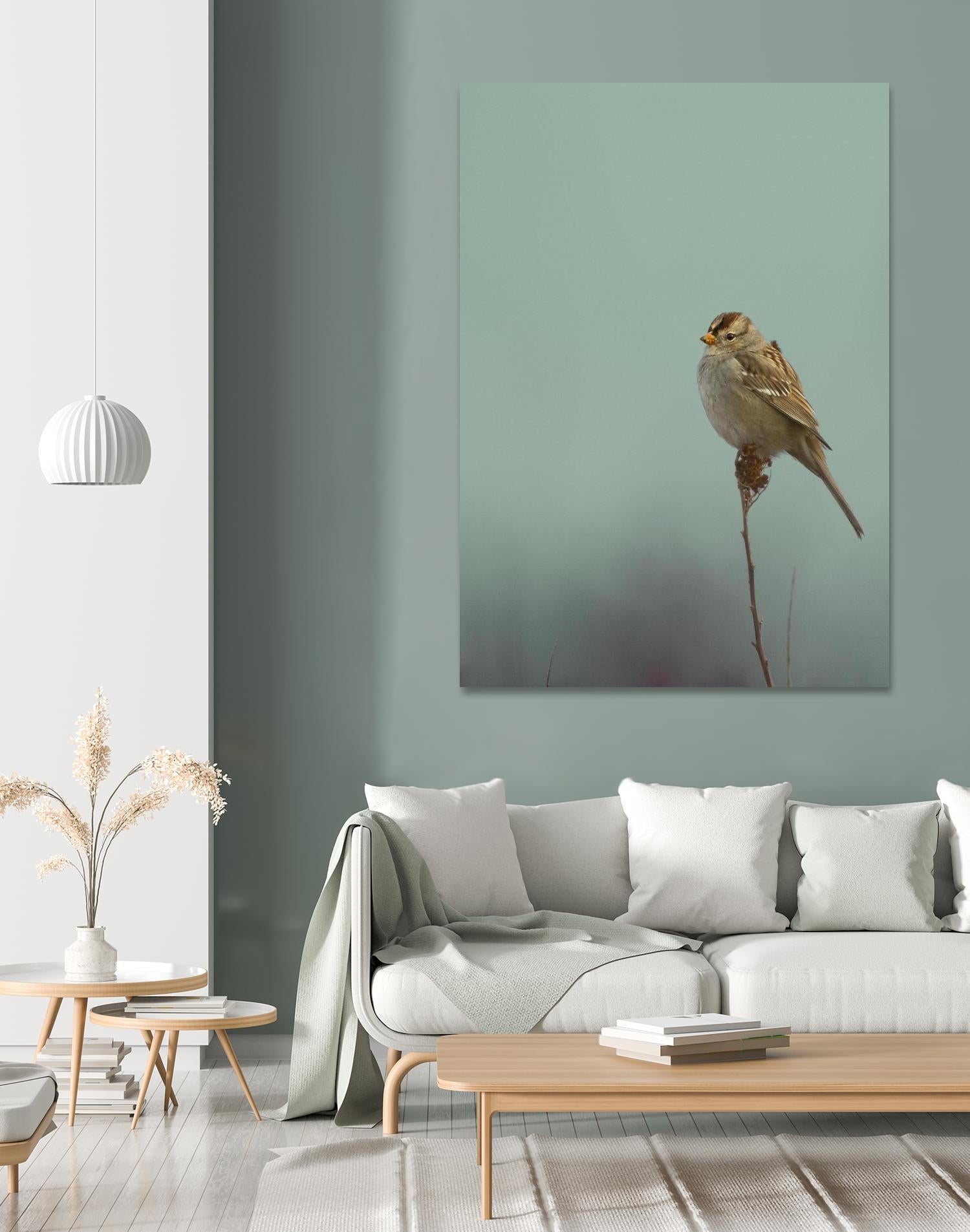 Perch by Nancy Crowell on GIANT ART - greens birds