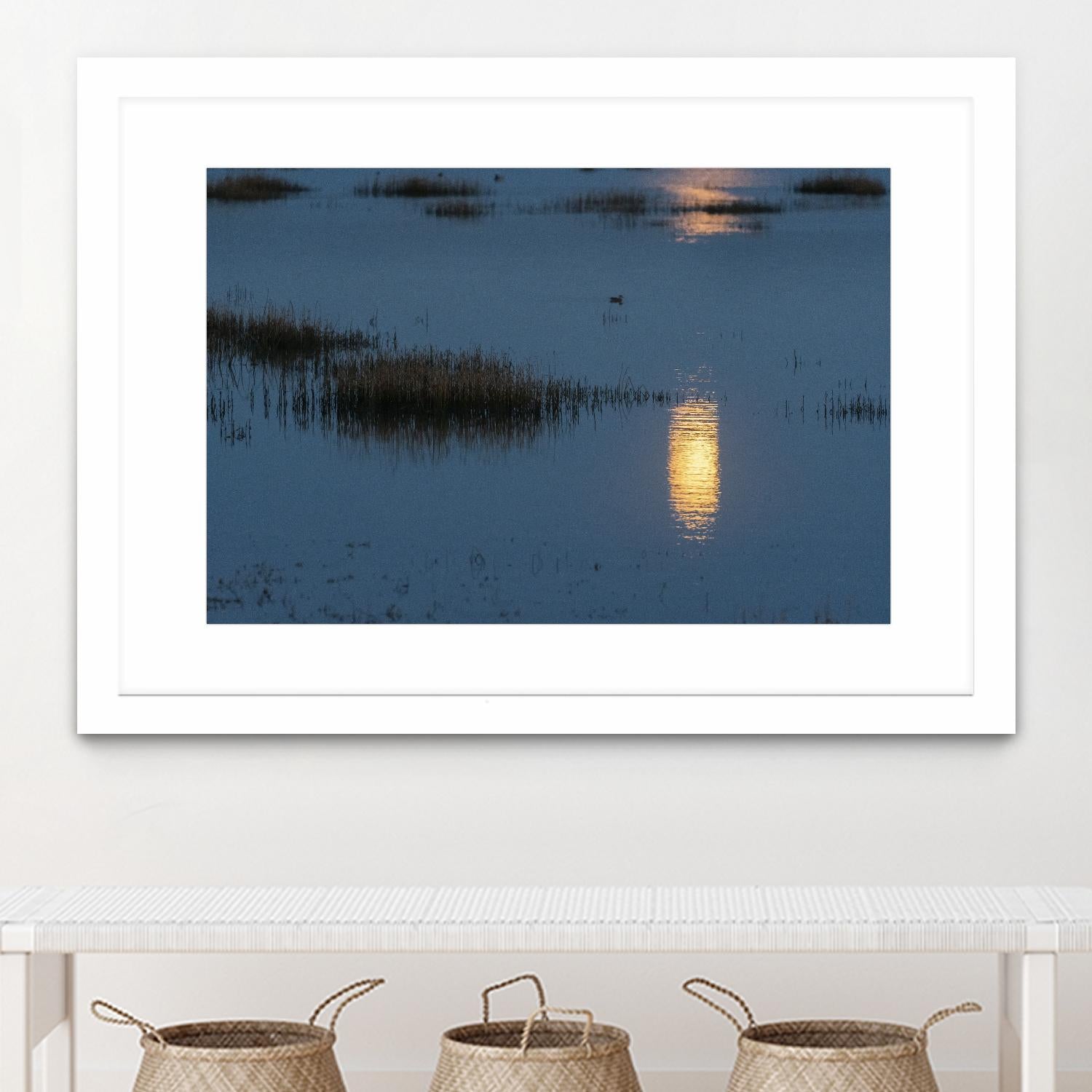 Wetland Moonlight by Nancy Crowell on GIANT ART - scenic