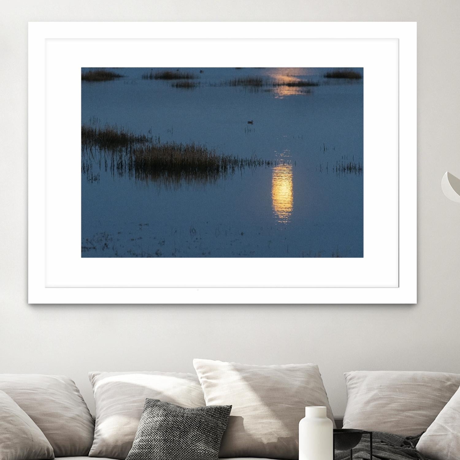 Wetland Moonlight by Nancy Crowell on GIANT ART - scenic