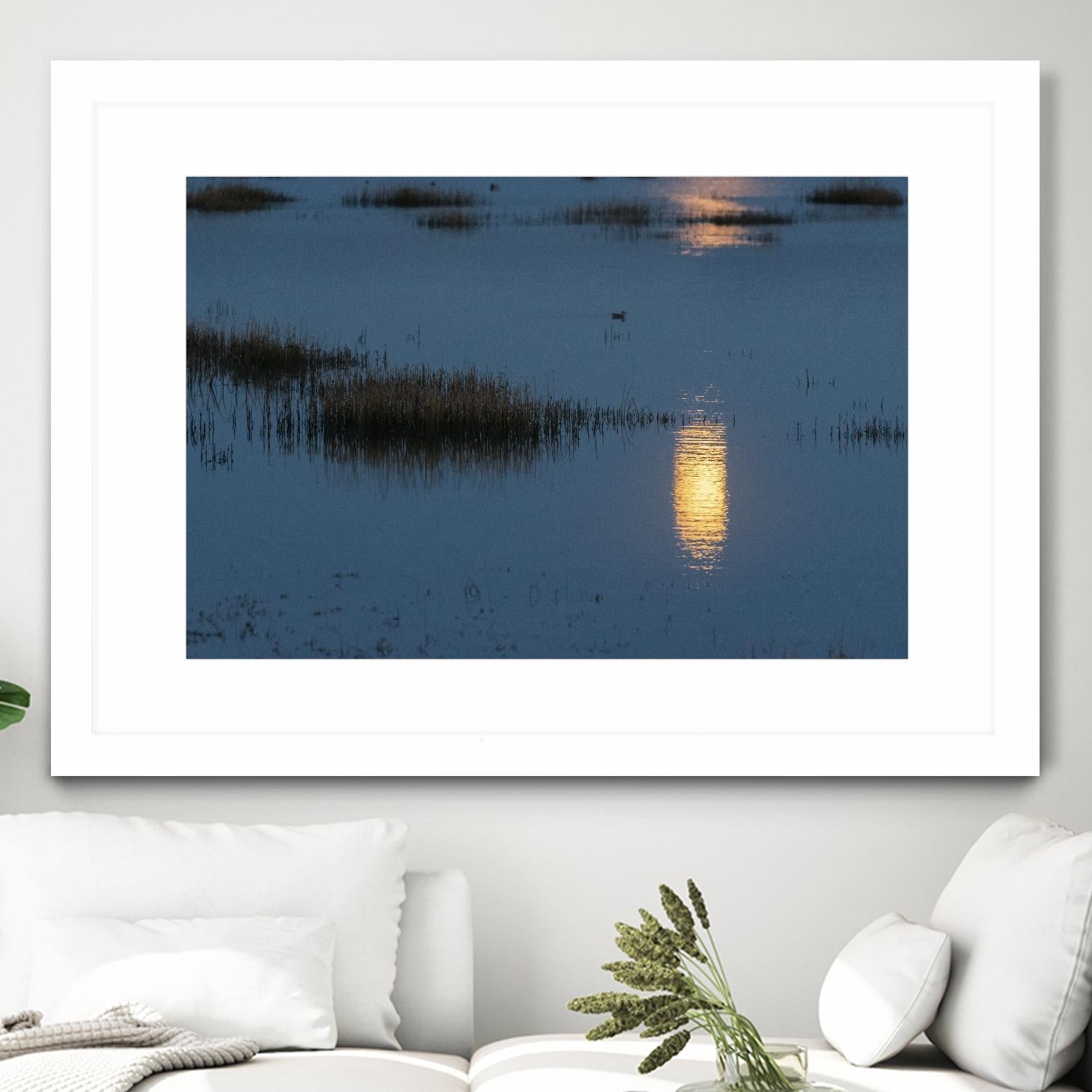 Wetland Moonlight by Nancy Crowell on GIANT ART - scenic