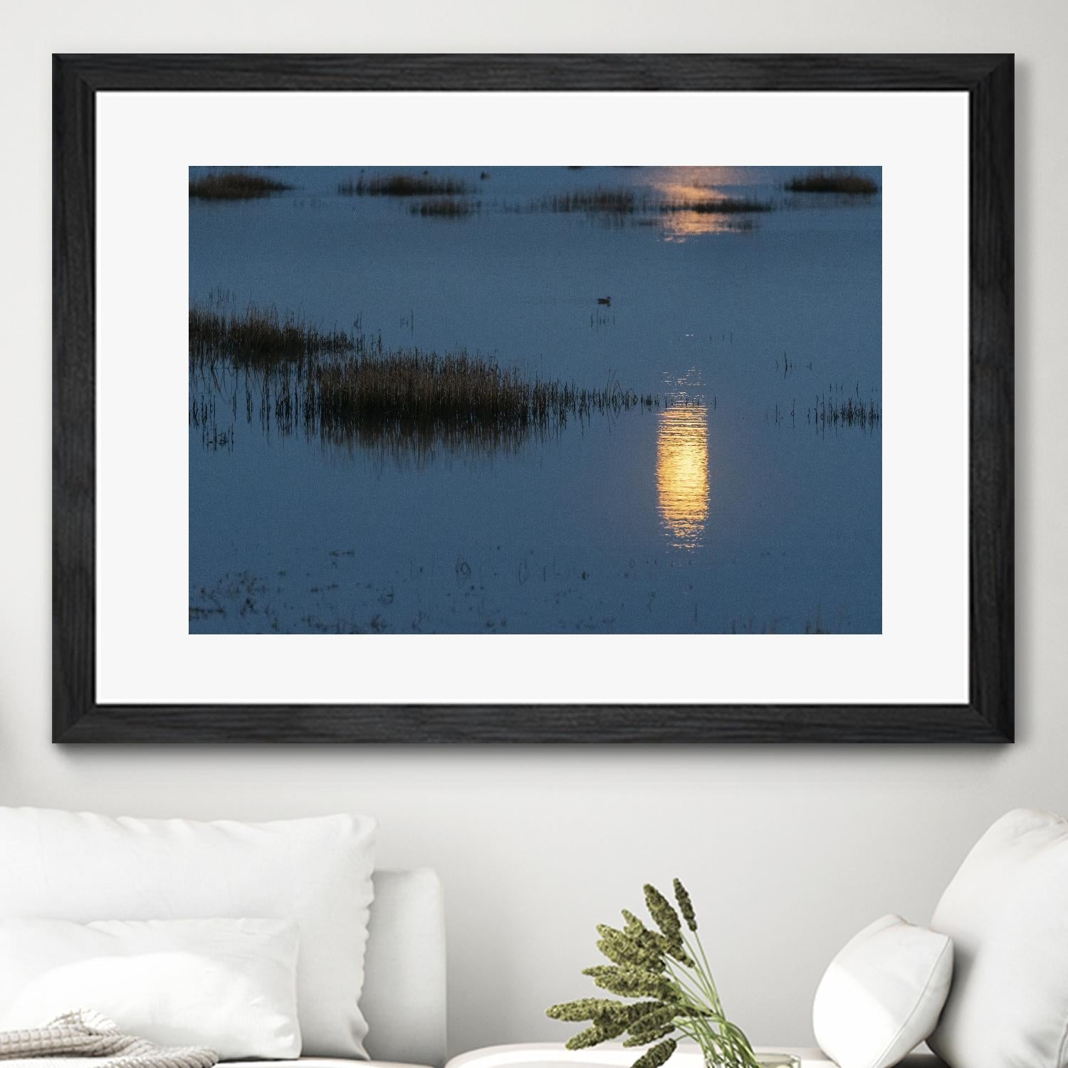 Wetland Moonlight by Nancy Crowell on GIANT ART - scenic