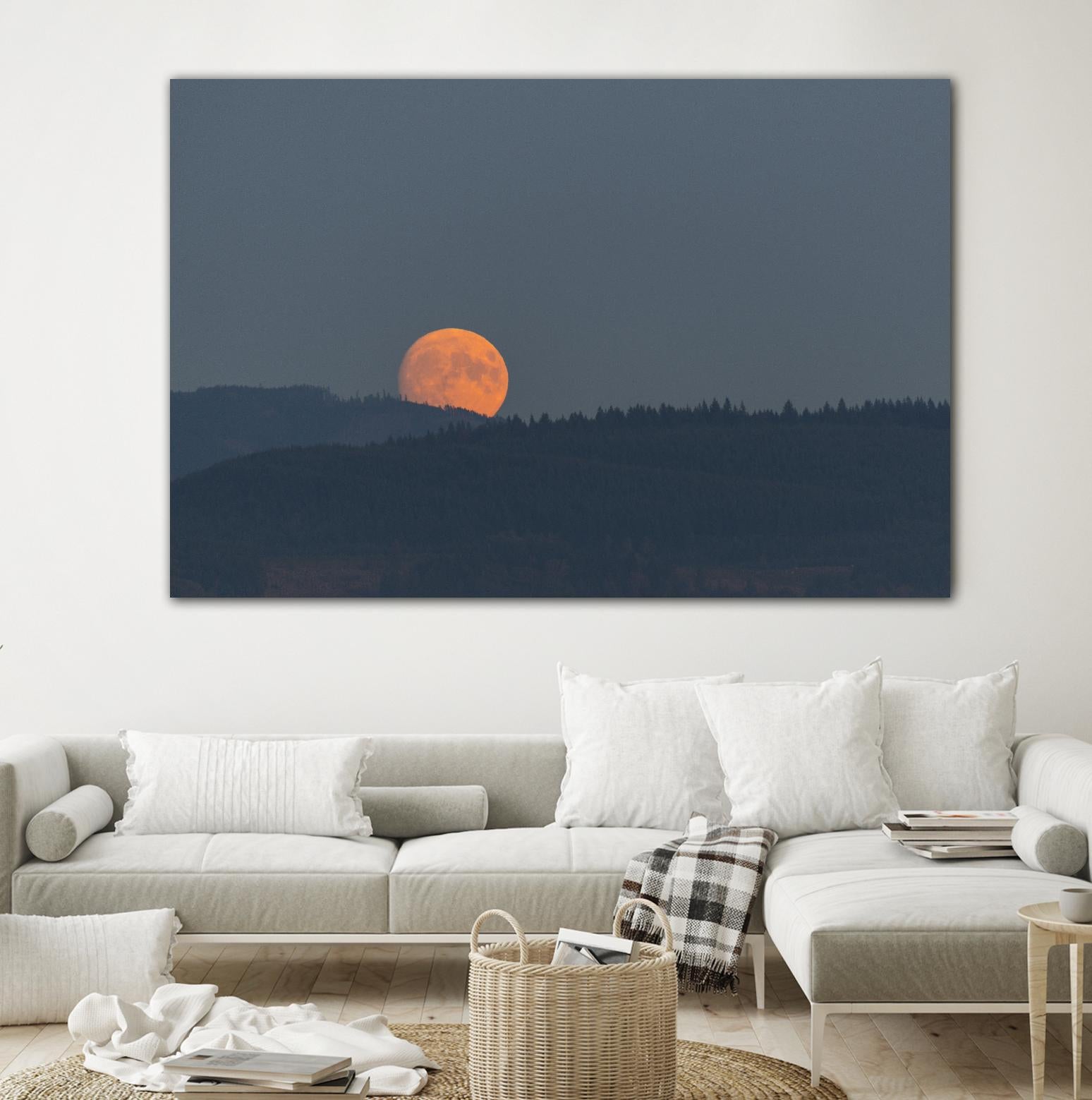 Harvest Moon by Nancy Crowell on GIANT ART - blues scenic