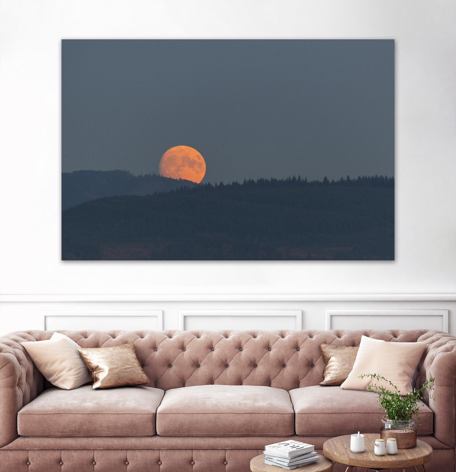 Harvest Moon by Nancy Crowell on GIANT ART - blues scenic