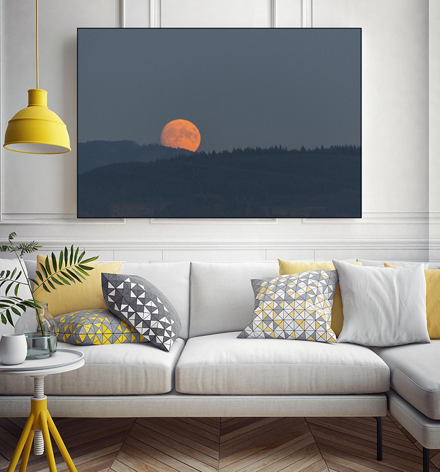 Harvest Moon by Nancy Crowell on GIANT ART - blues scenic