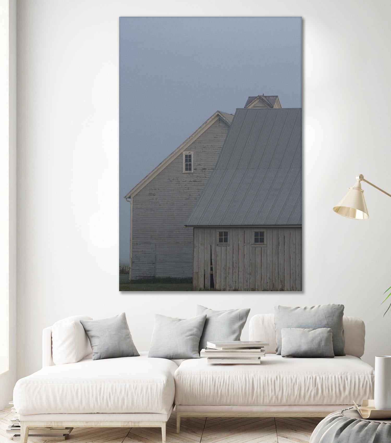 Dusk by Nancy Crowell on GIANT ART - blues rustic scenes