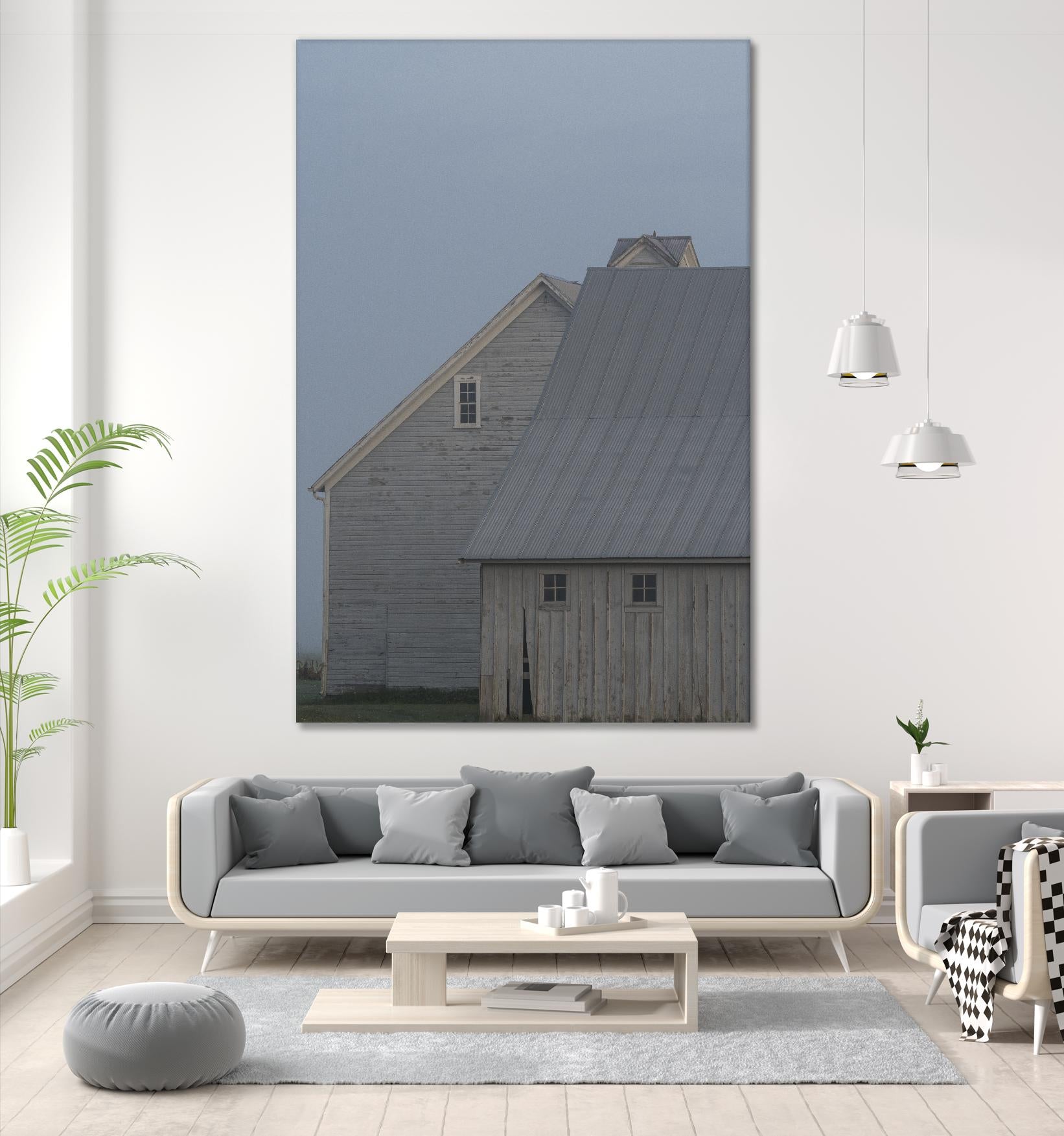 Dusk by Nancy Crowell on GIANT ART - blues rustic scenes