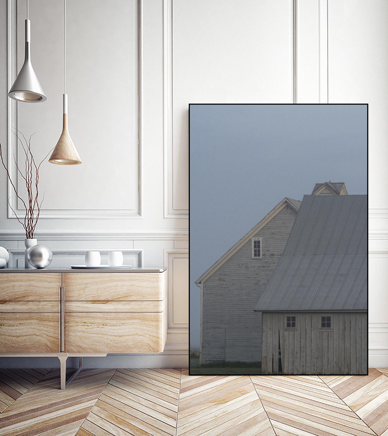 Dusk by Nancy Crowell on GIANT ART - blues rustic scenes