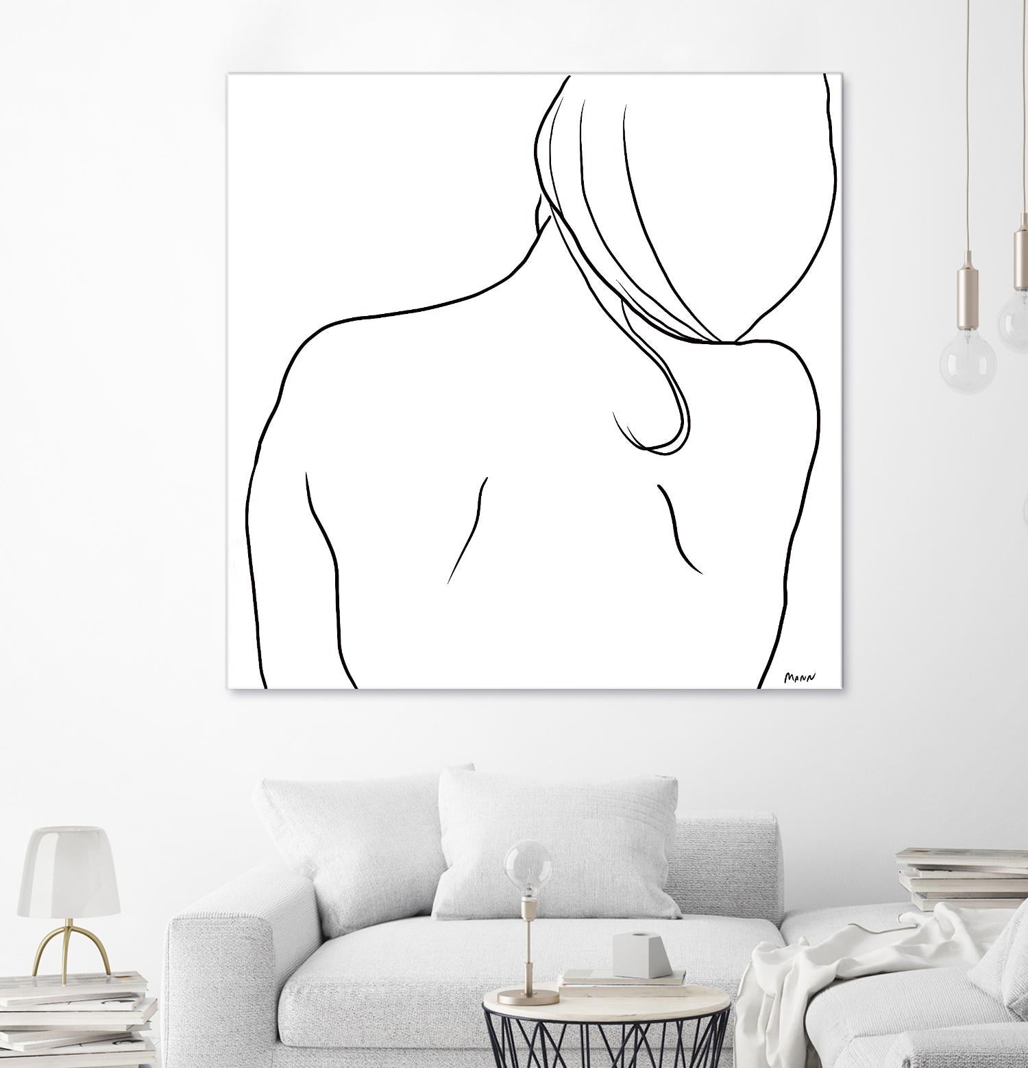 Femme II by Patti Mann on GIANT ART - whites & creams, blacks figurative