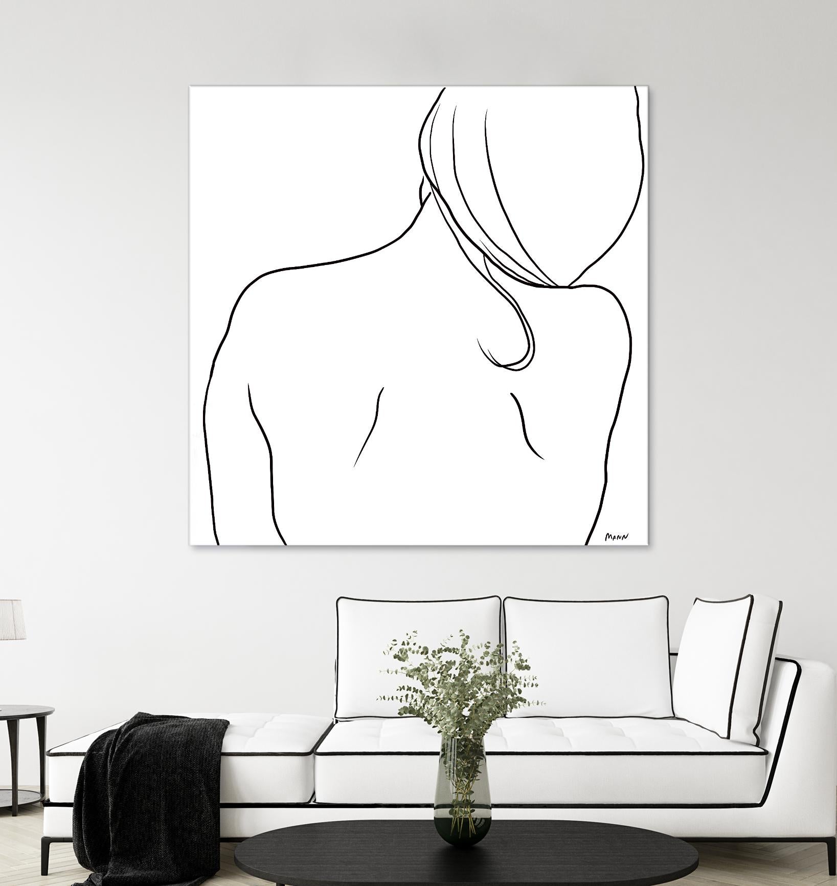 Femme II by Patti Mann on GIANT ART - whites & creams, blacks figurative