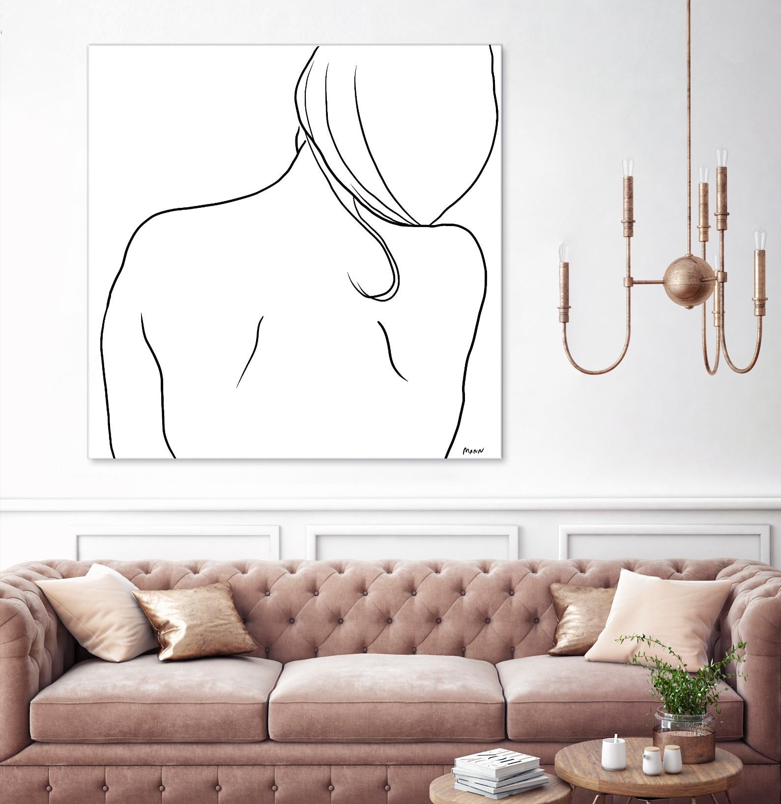 Femme II by Patti Mann on GIANT ART - whites & creams, blacks figurative