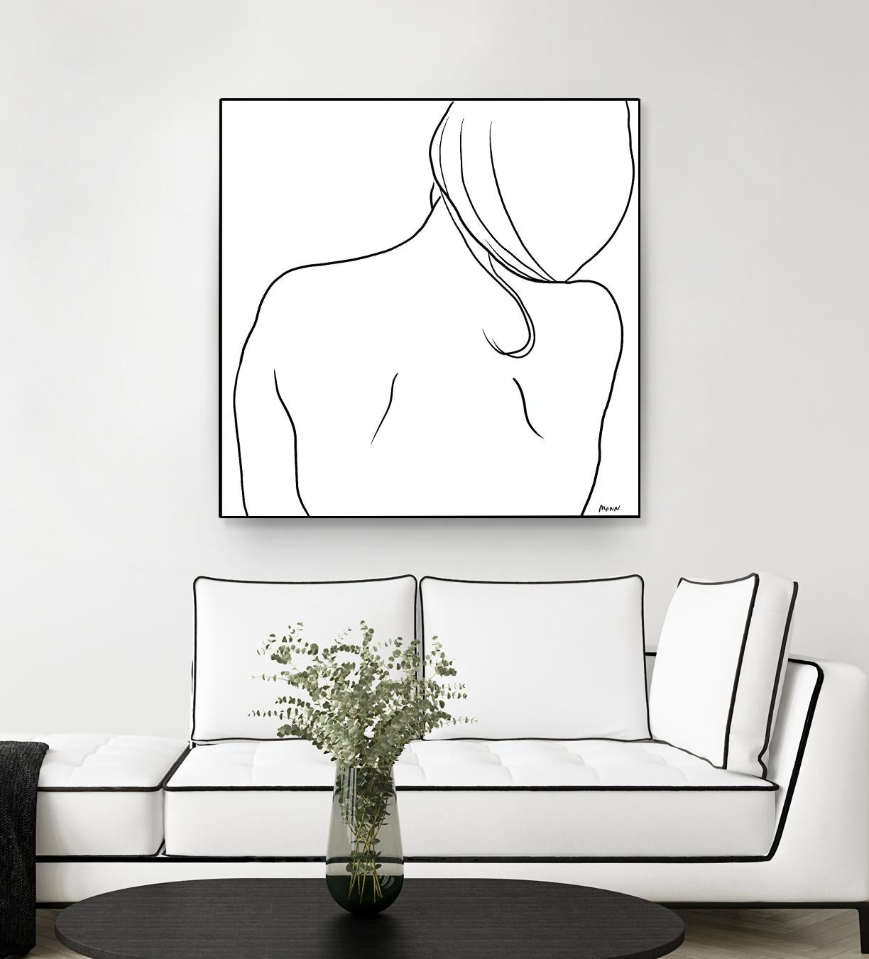 Femme II by Patti Mann on GIANT ART - whites & creams, blacks figurative